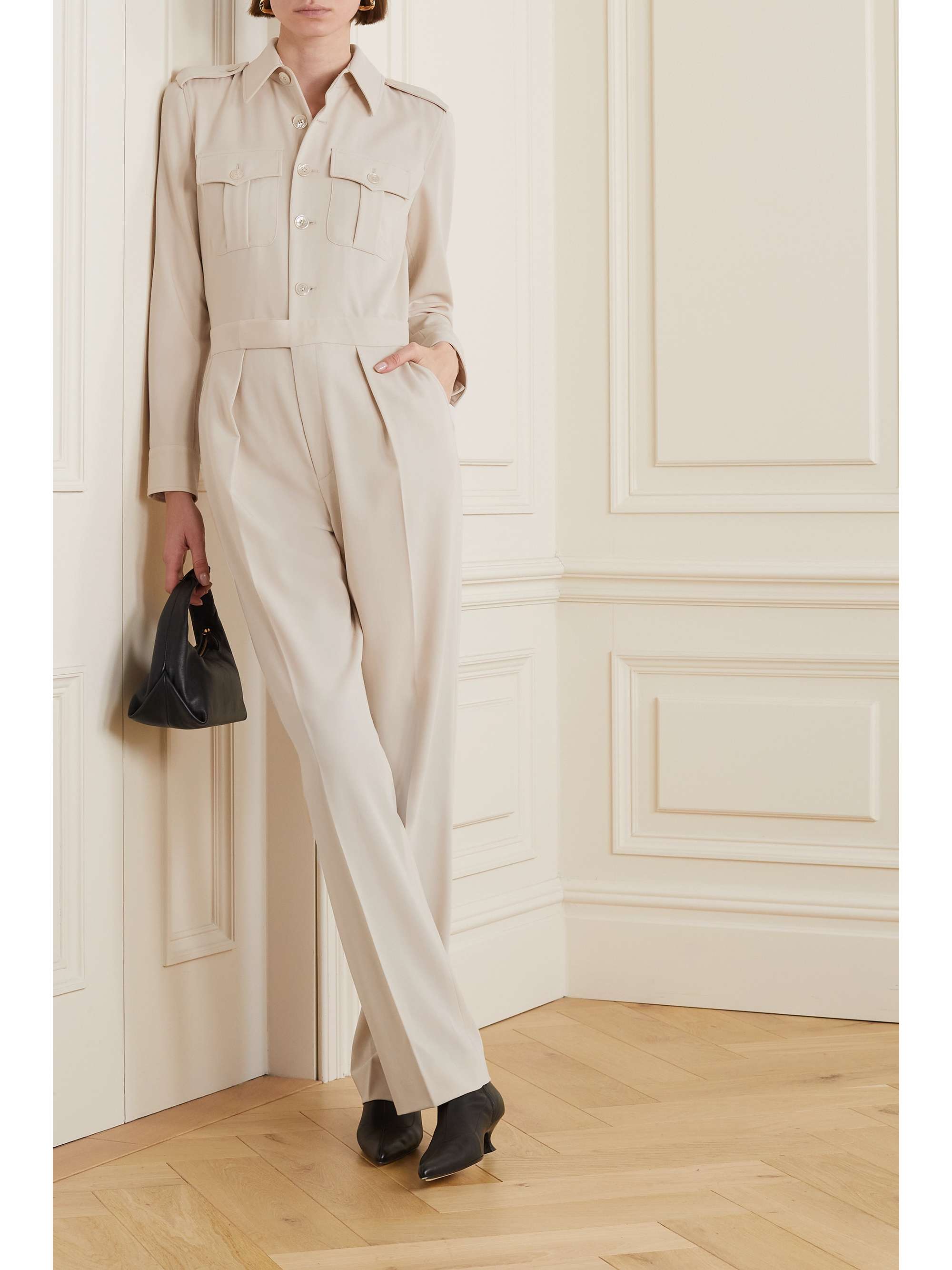 RALPH LAUREN COLLECTION Olivier wool-gabardine jumpsuit | NET-A-PORTER