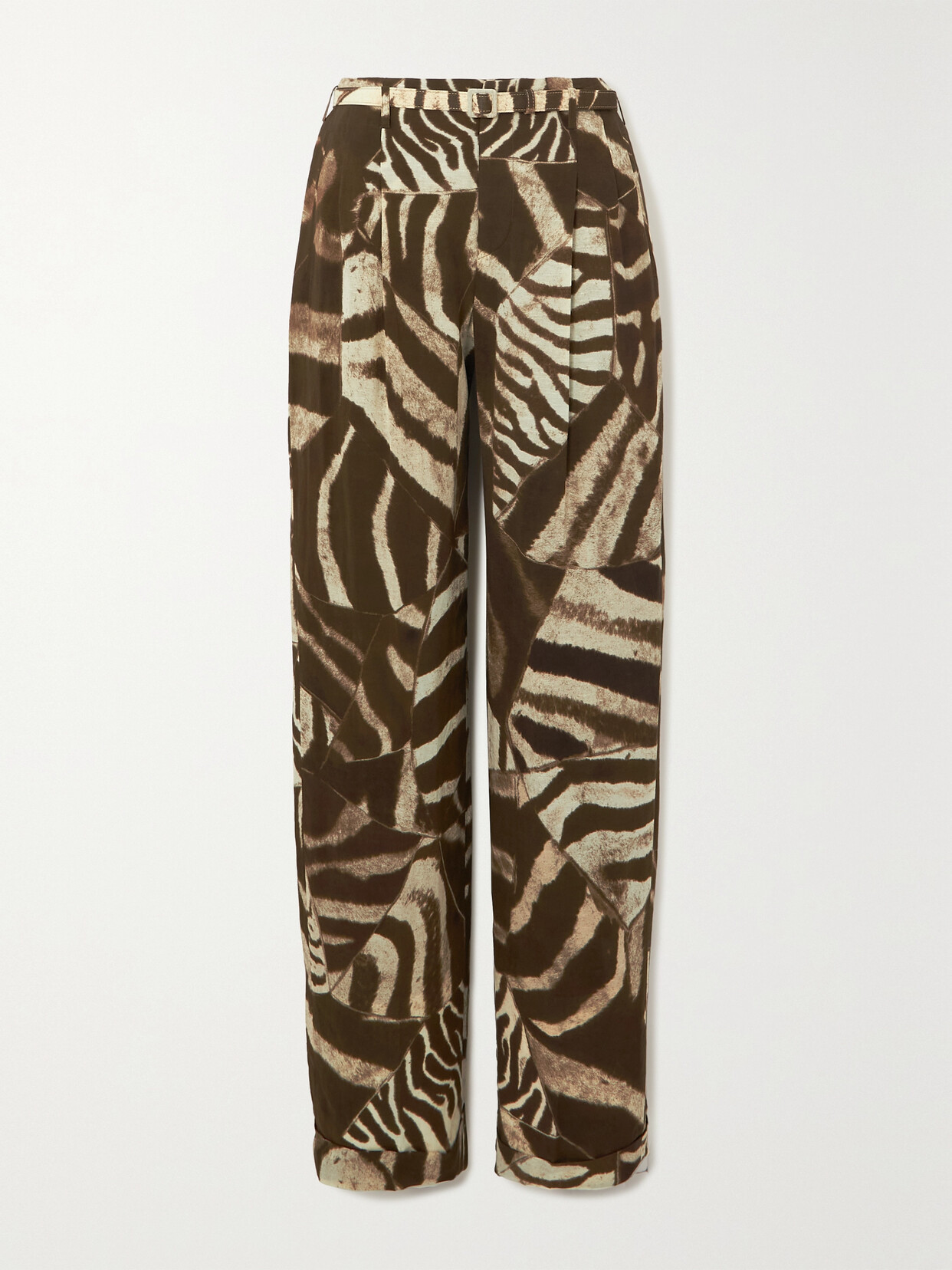 Ralph Lauren Collection - Stamford Zebra-print Crepe Straight-leg Pants - Brown