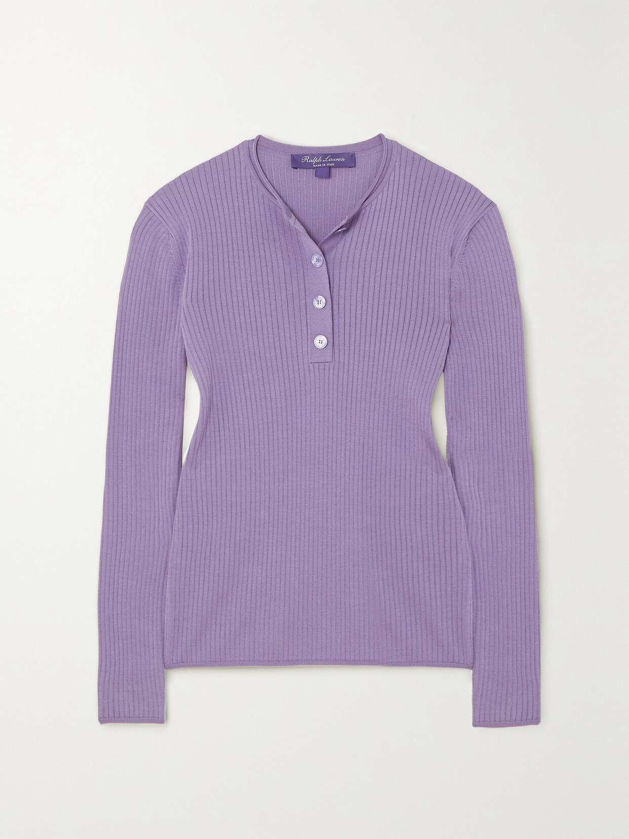 Ralph Lauren Collection - Ribbed Silk-blend Top - Purple