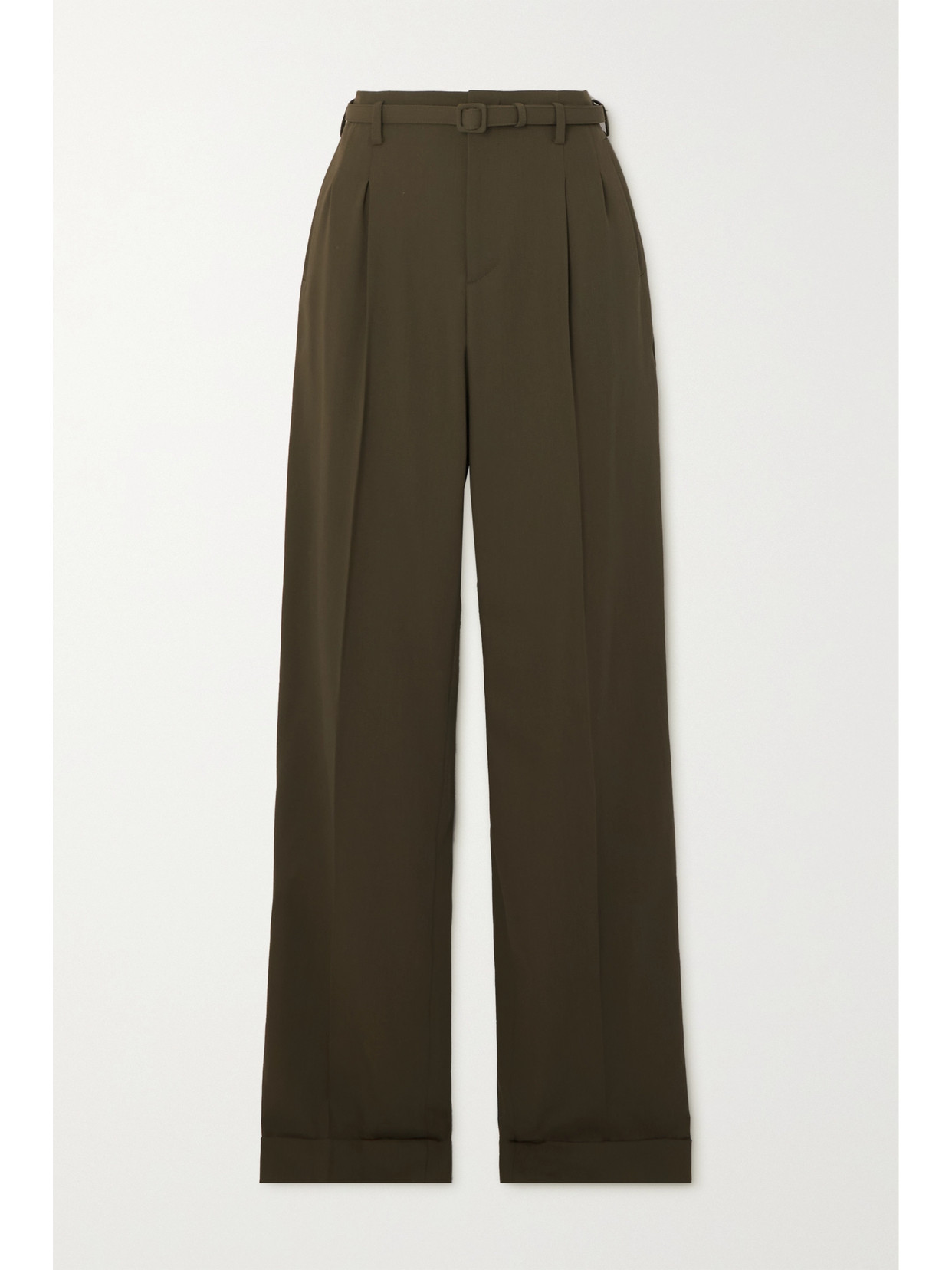 Ralph Lauren Collection - Pleated Wool Straight-leg Pants - Green