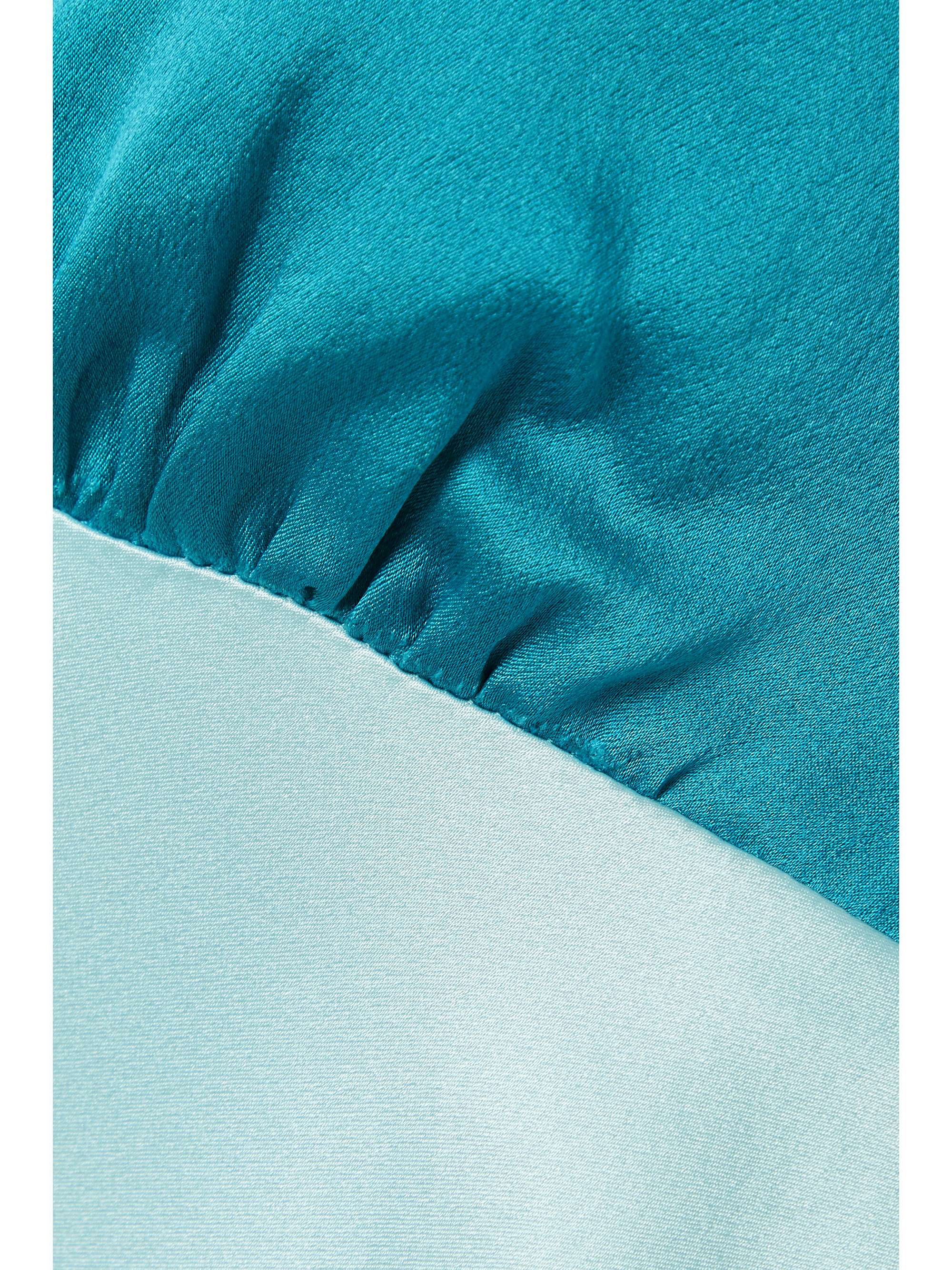 MAISON ESSENTIELE 90s It Girl two-tone silk-satin chemise