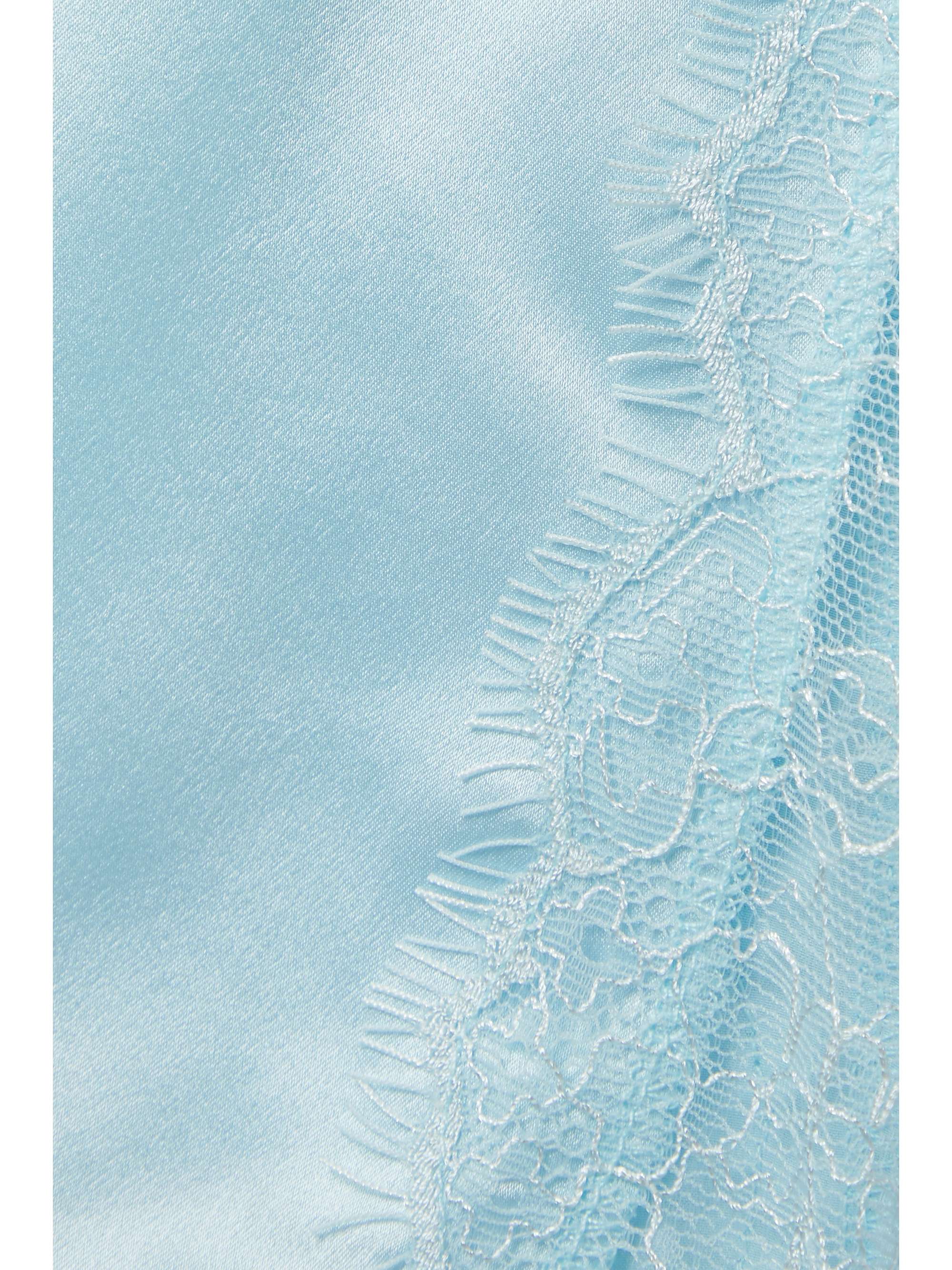 MAISON ESSENTIELE Lace-trimmed silk-satin pajama shorts