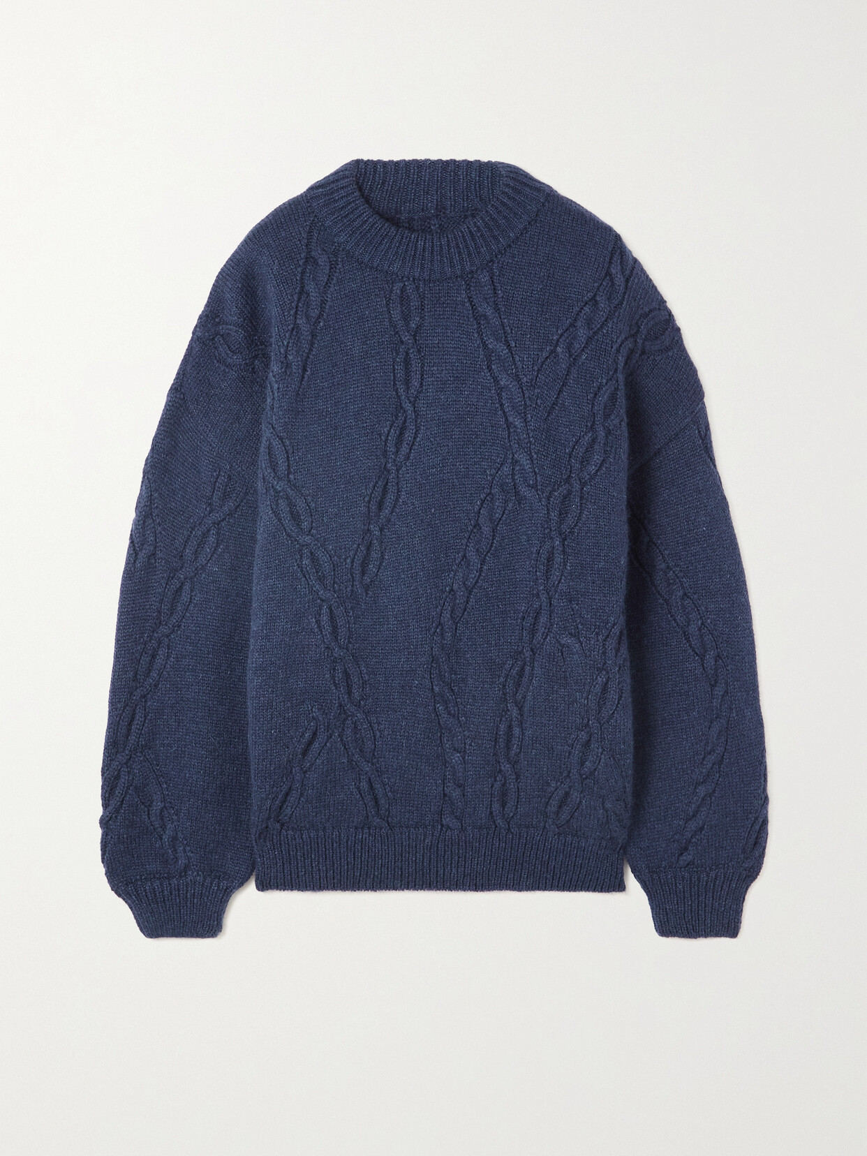 Anine Bing - Mike Cable-knit Sweater - Blue