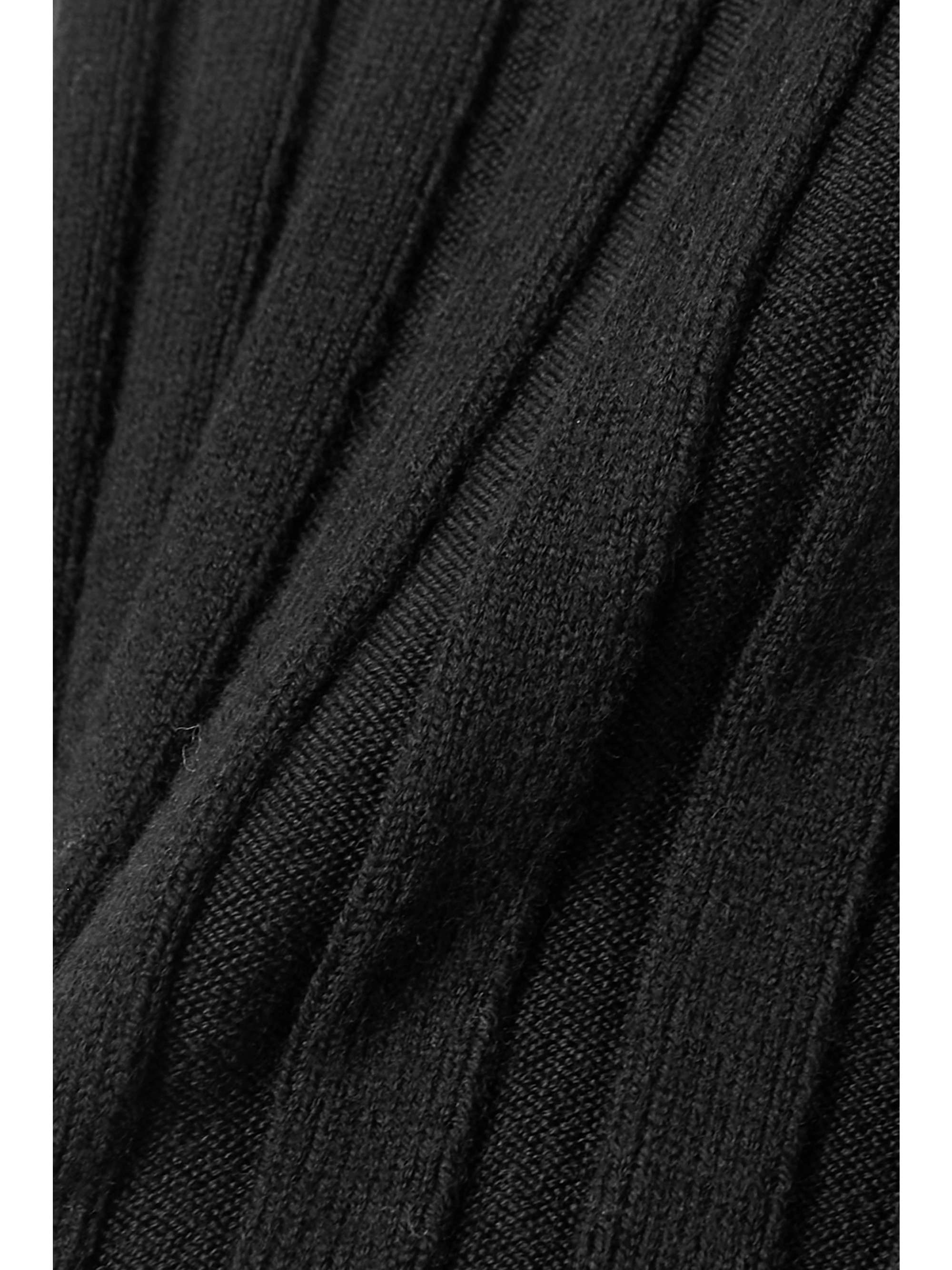 ANINE BING Mariah off-the-shoulder ribbed wool mini dress