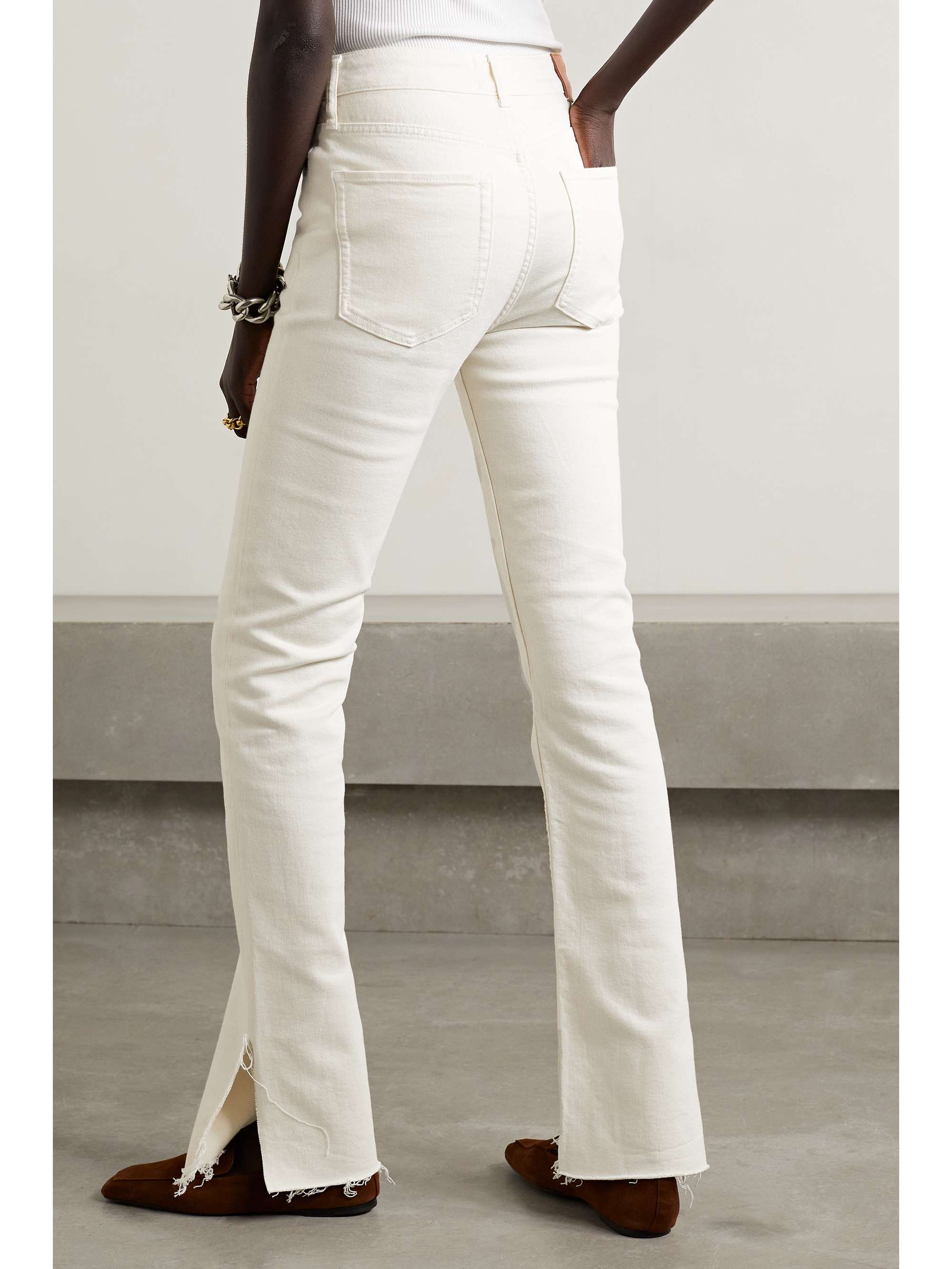ANINE BING Roxanne frayed high-rise bootcut jeans