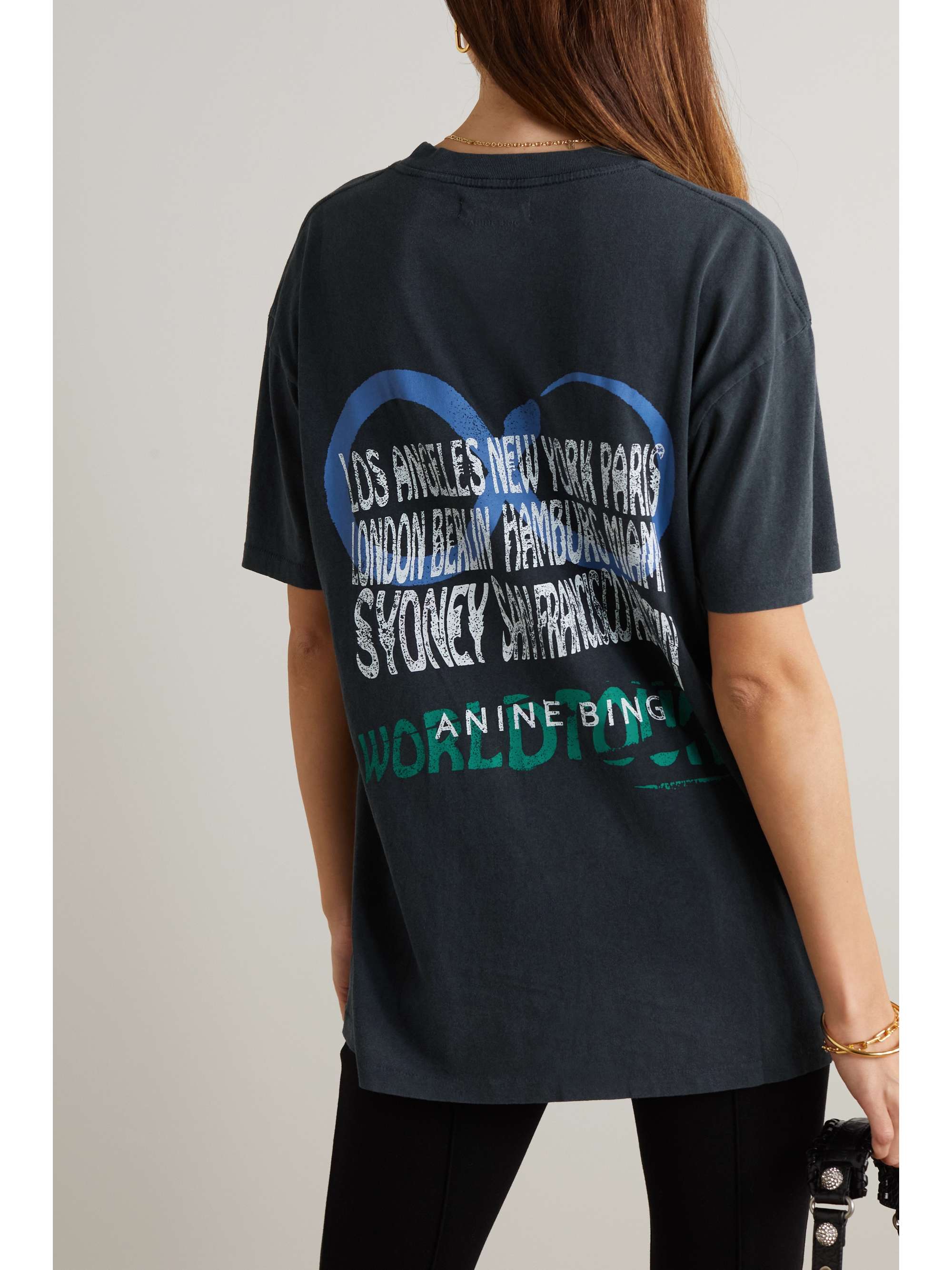 ANINE BING Walker Viper printed organic cotton-jersey T-shirt