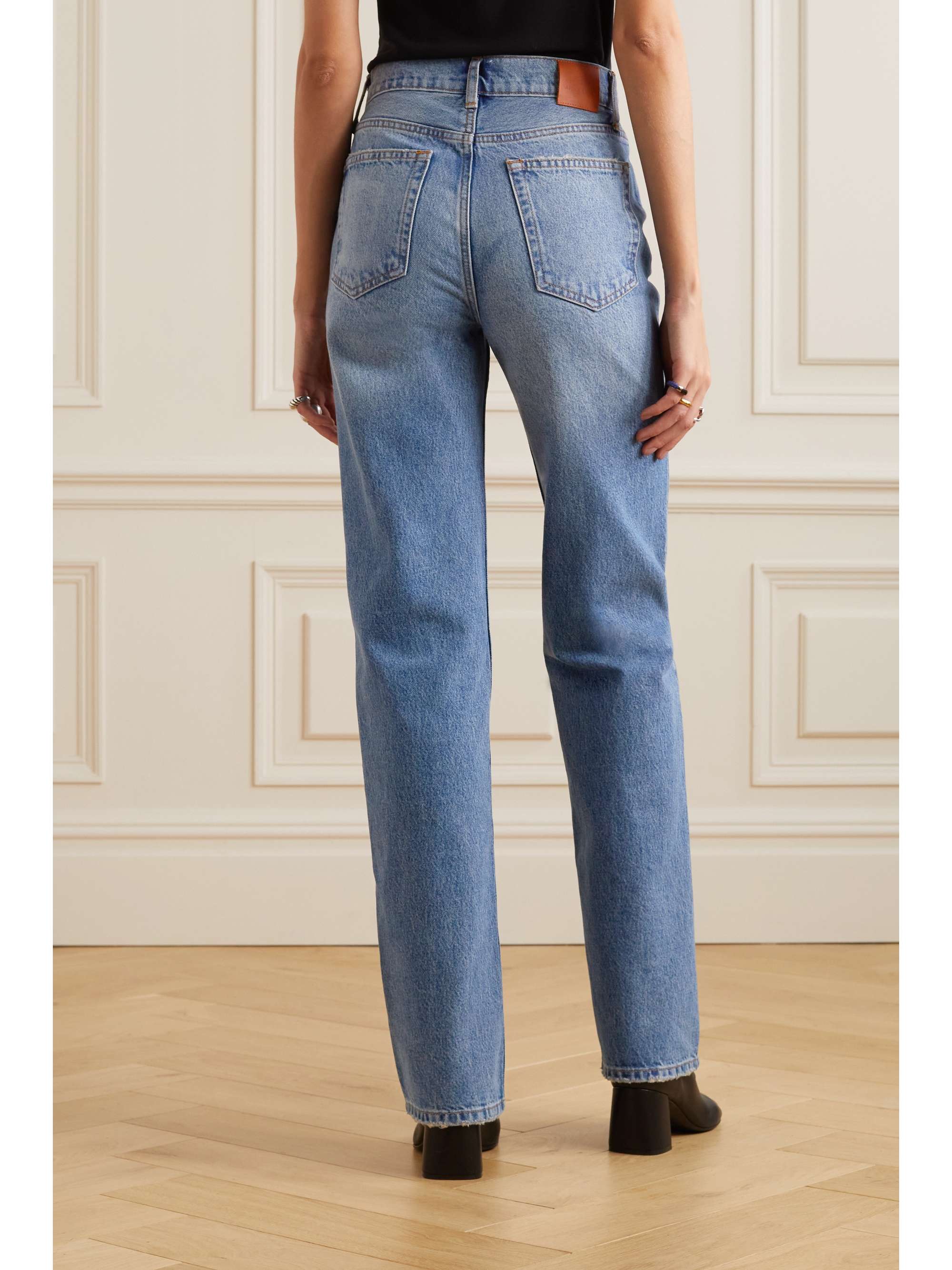 ANINE BING Kat high-rise straight-leg jeans
