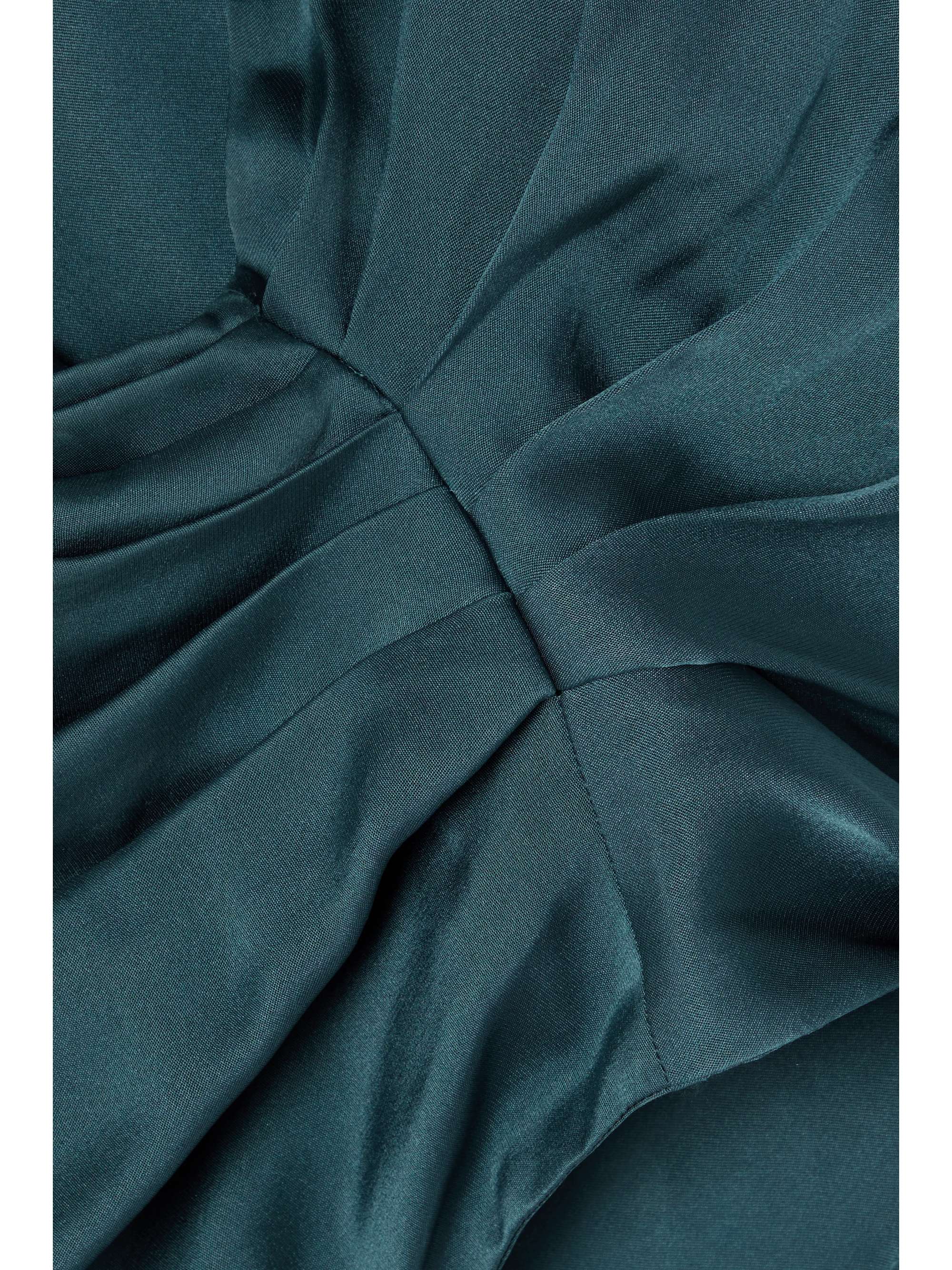ANINE BING Samantha pleated silk-satin midi dress