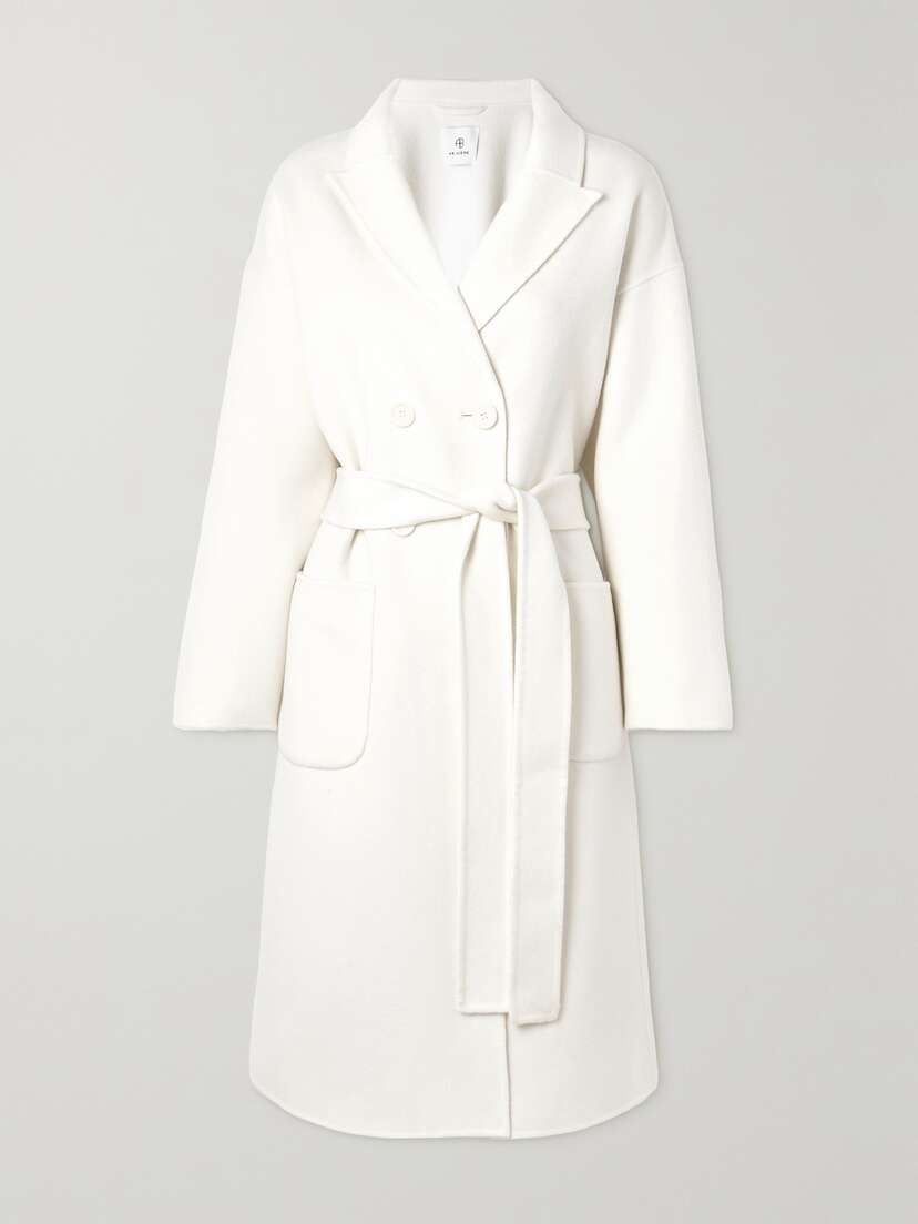 Anine Bing Dylan Belted Wool And Cashmere-blend Coat - x large