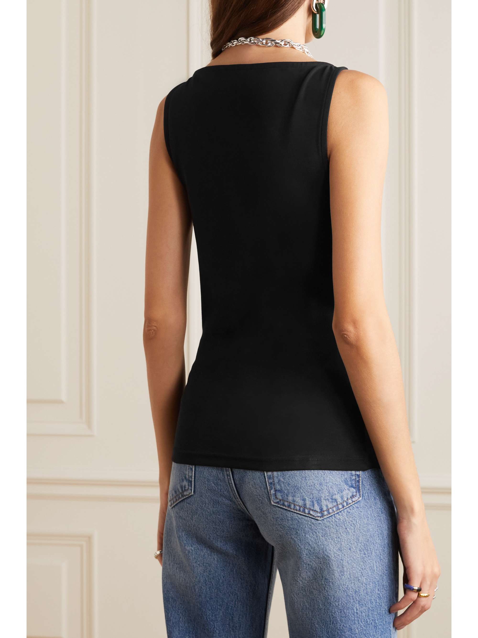 ANINE BING Rue stretch-cotton jersey tank