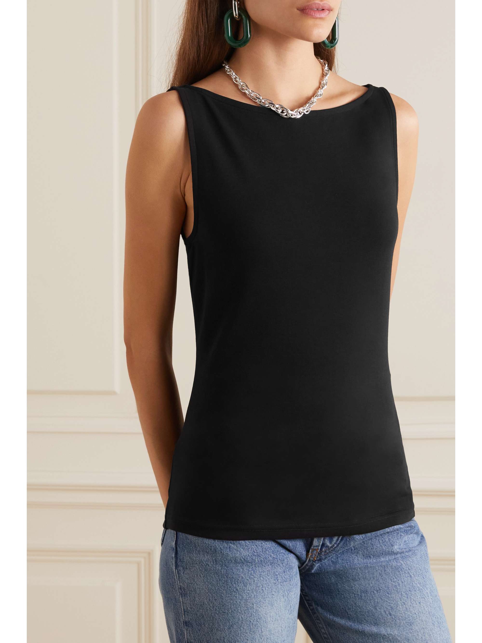 ANINE BING Rue stretch-cotton jersey tank