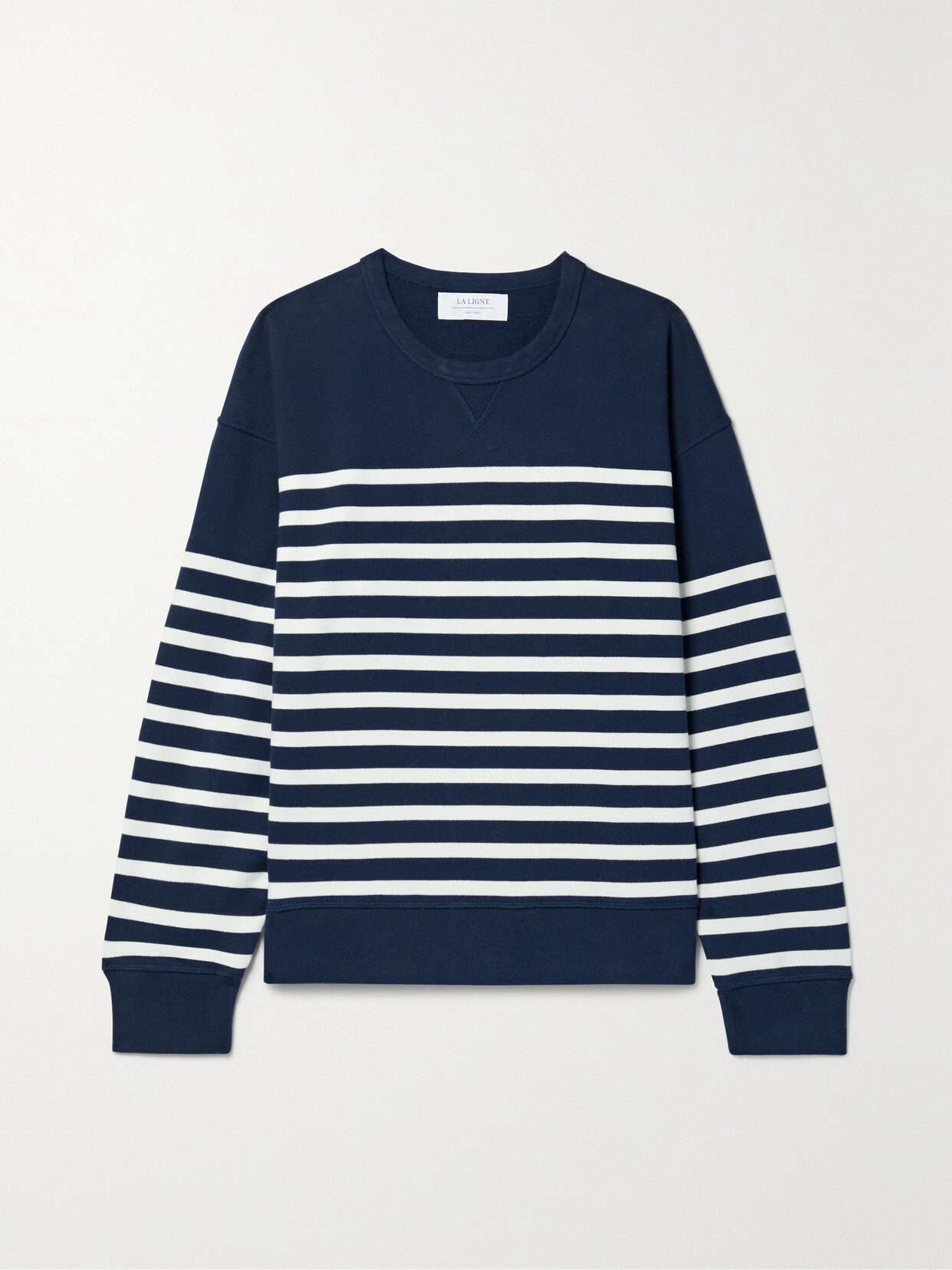 La Ligne - Striped Cotton Sweater - Blue