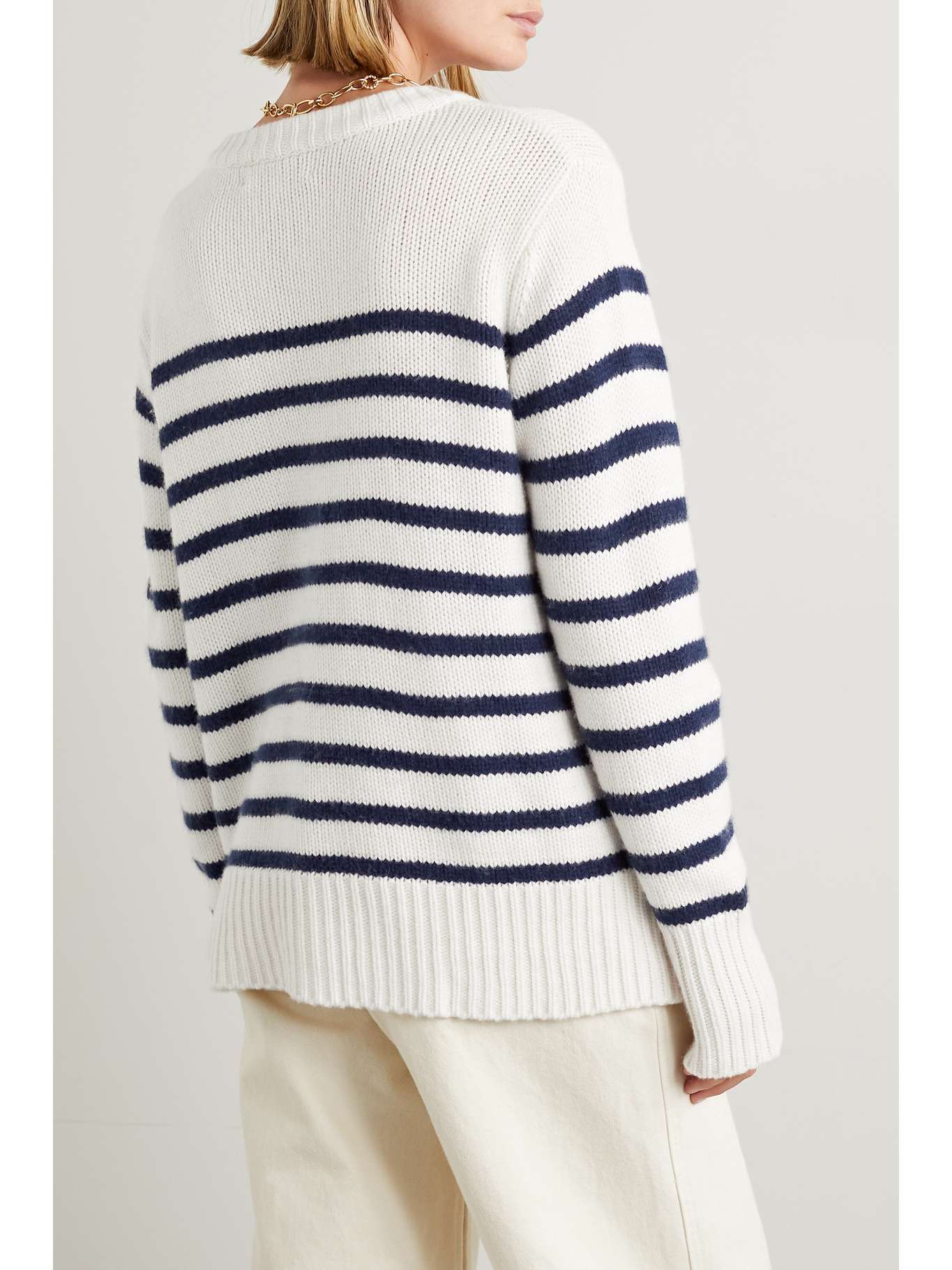LA LIGNE Marin striped wool and cashmereblend cardigan NETAPORTER