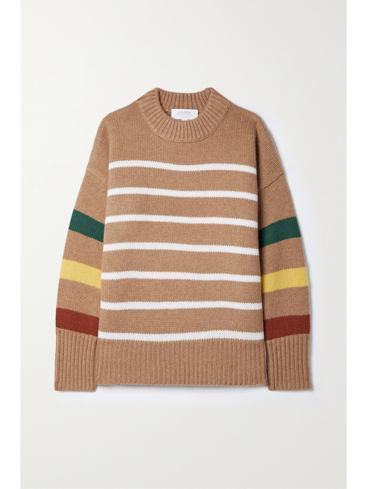 La Ligne - Marin Striped Wool And Cashmere-blend Sweater - Brown