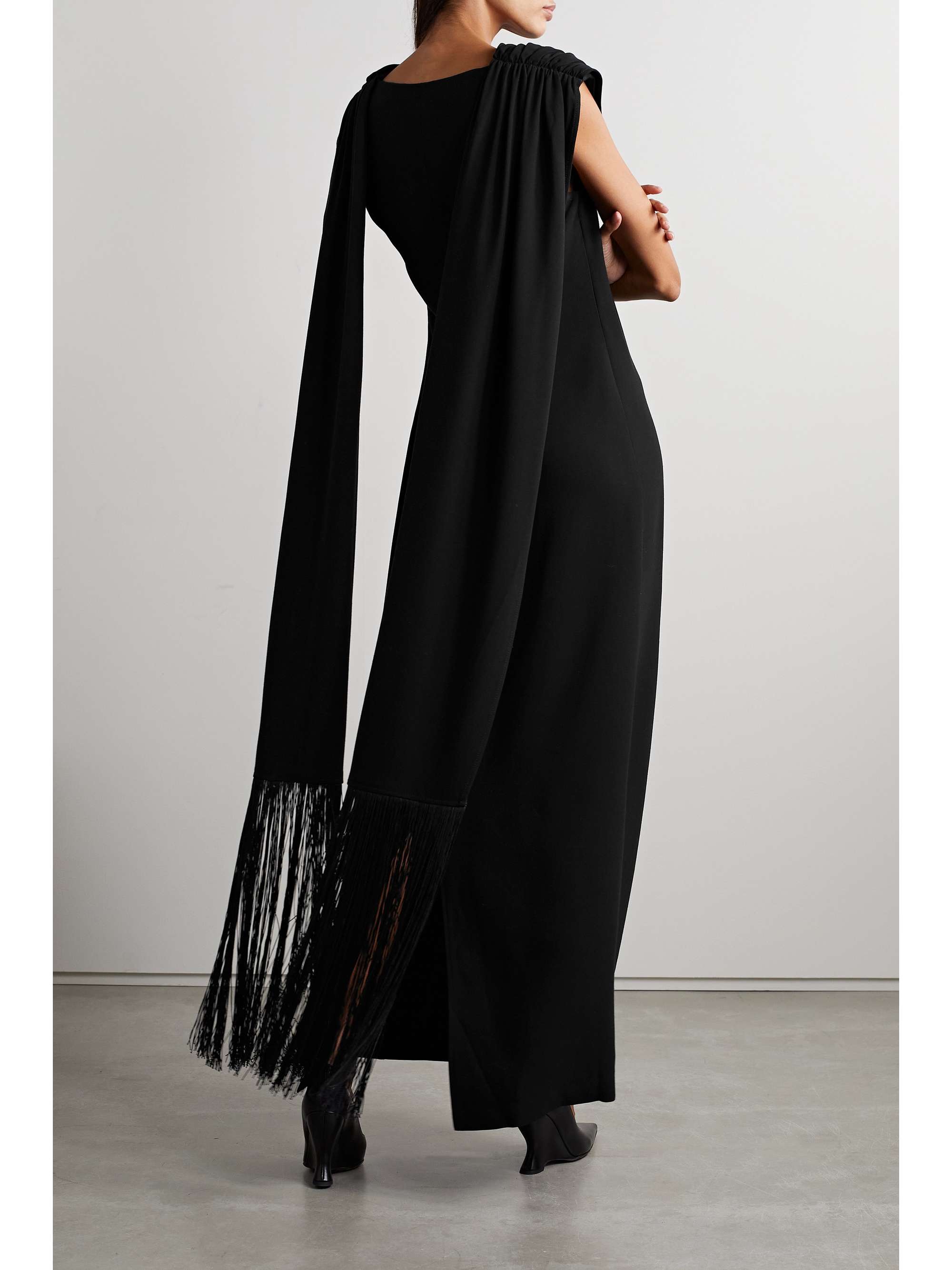 BY MALENE BIRGER 크레시다 드레이프 프린지 크레이프 맥시 드레스