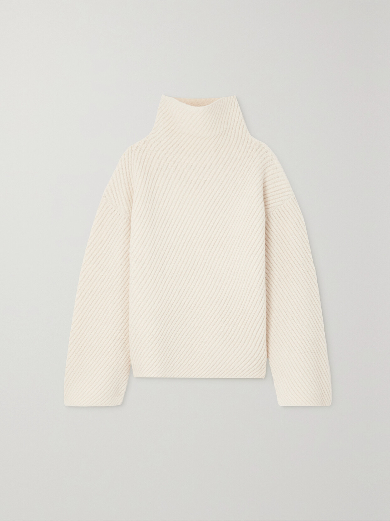 By Malene Birger - Ezra Ribbed Wool Turtleneck Sweater - Off-white