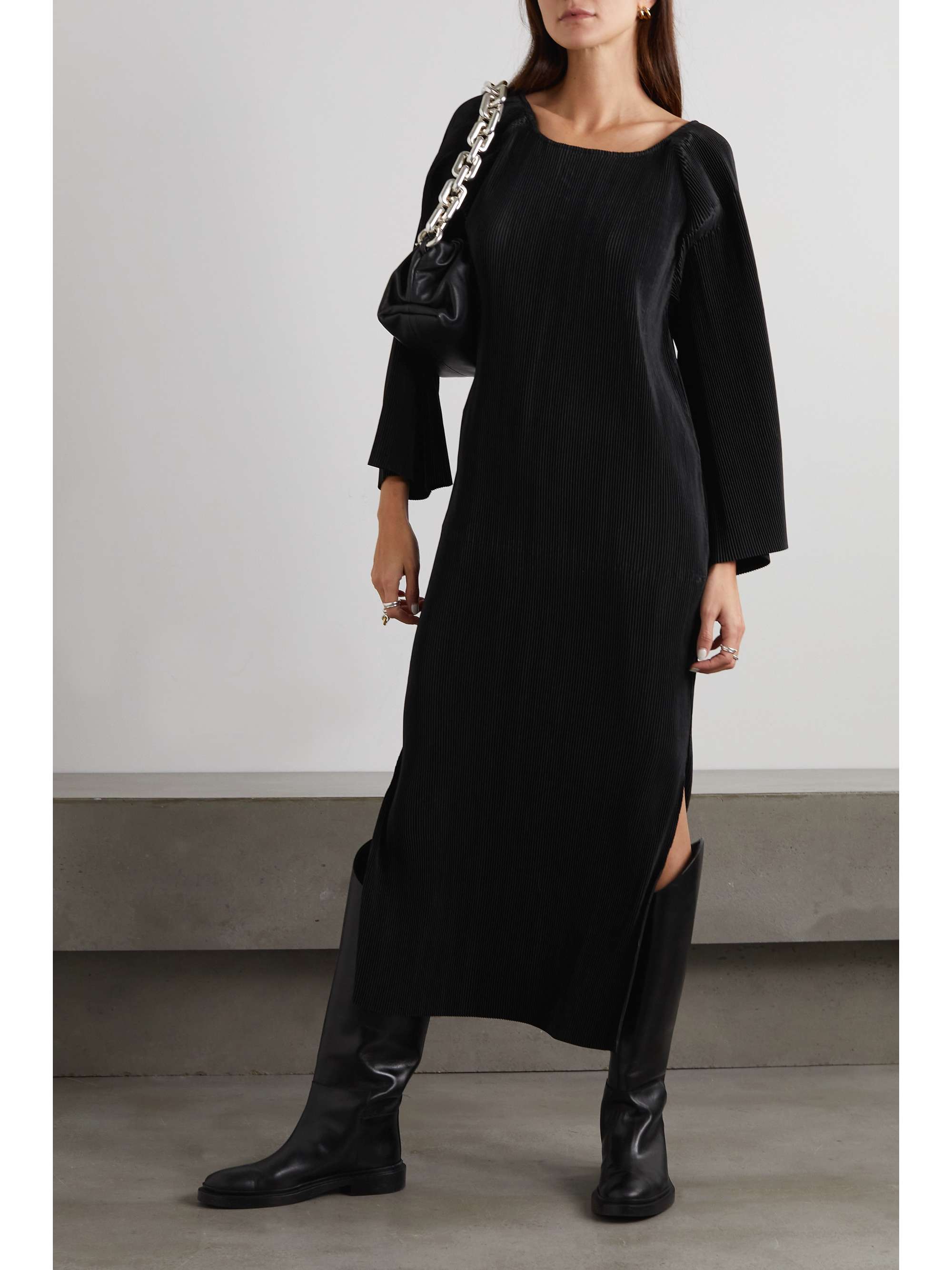 BY MALENE BIRGER Viella recycled plissé-crepe maxi dress