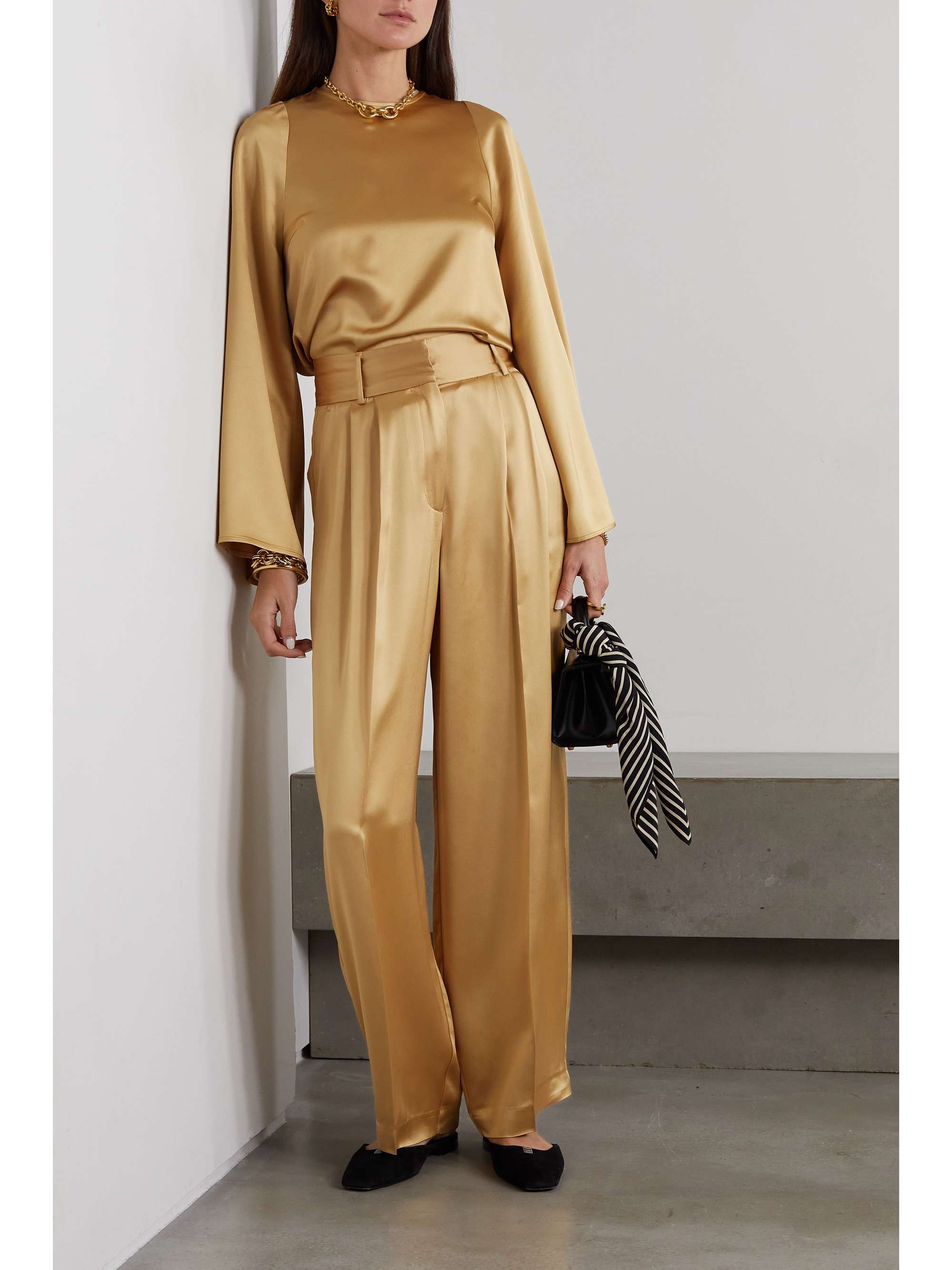 BY MALENE BIRGER Fallapella satin wide-leg pants