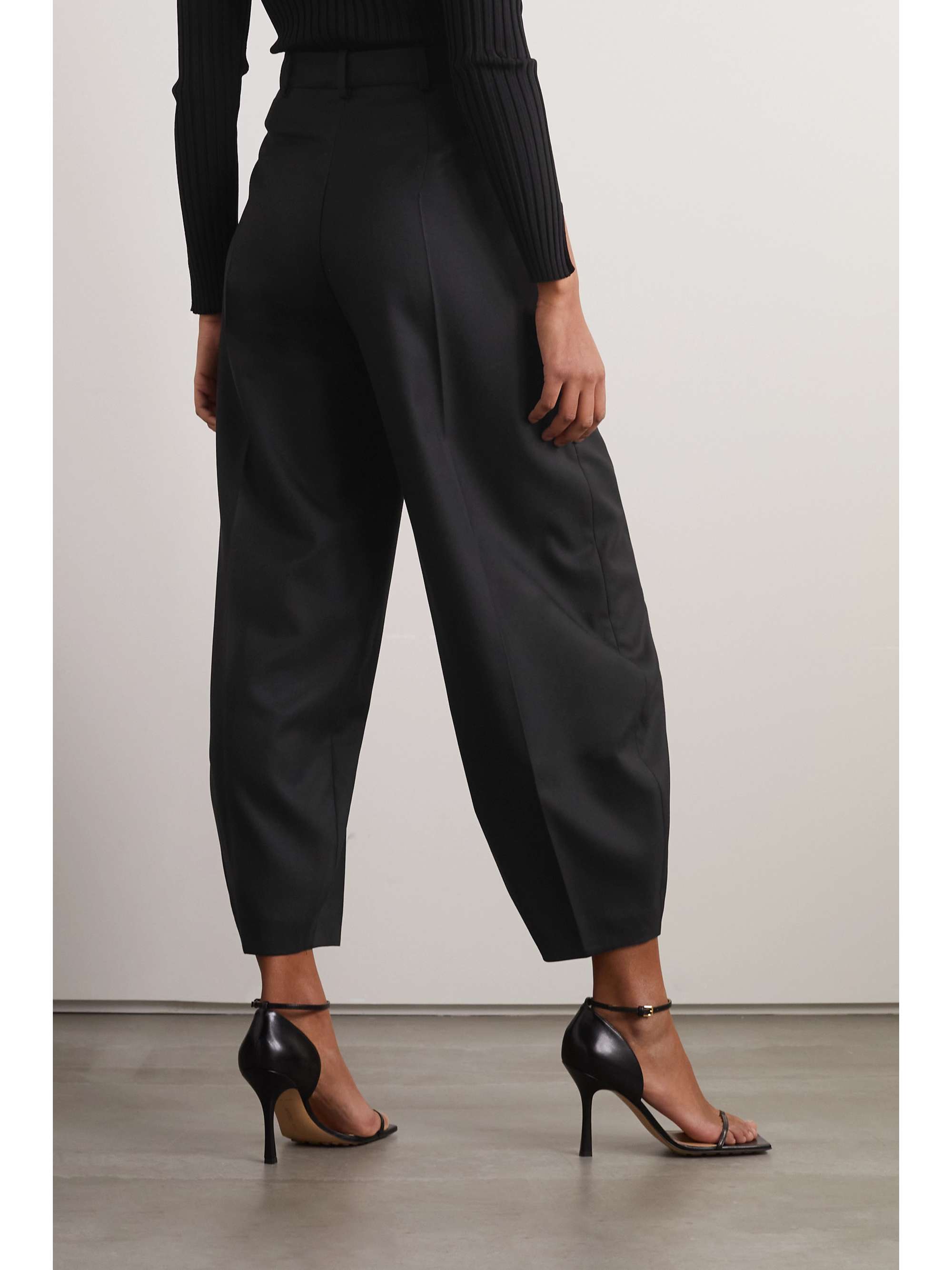 Black Carlien stretch recycled-twill tapered pants | BY MALENE BIRGER ...