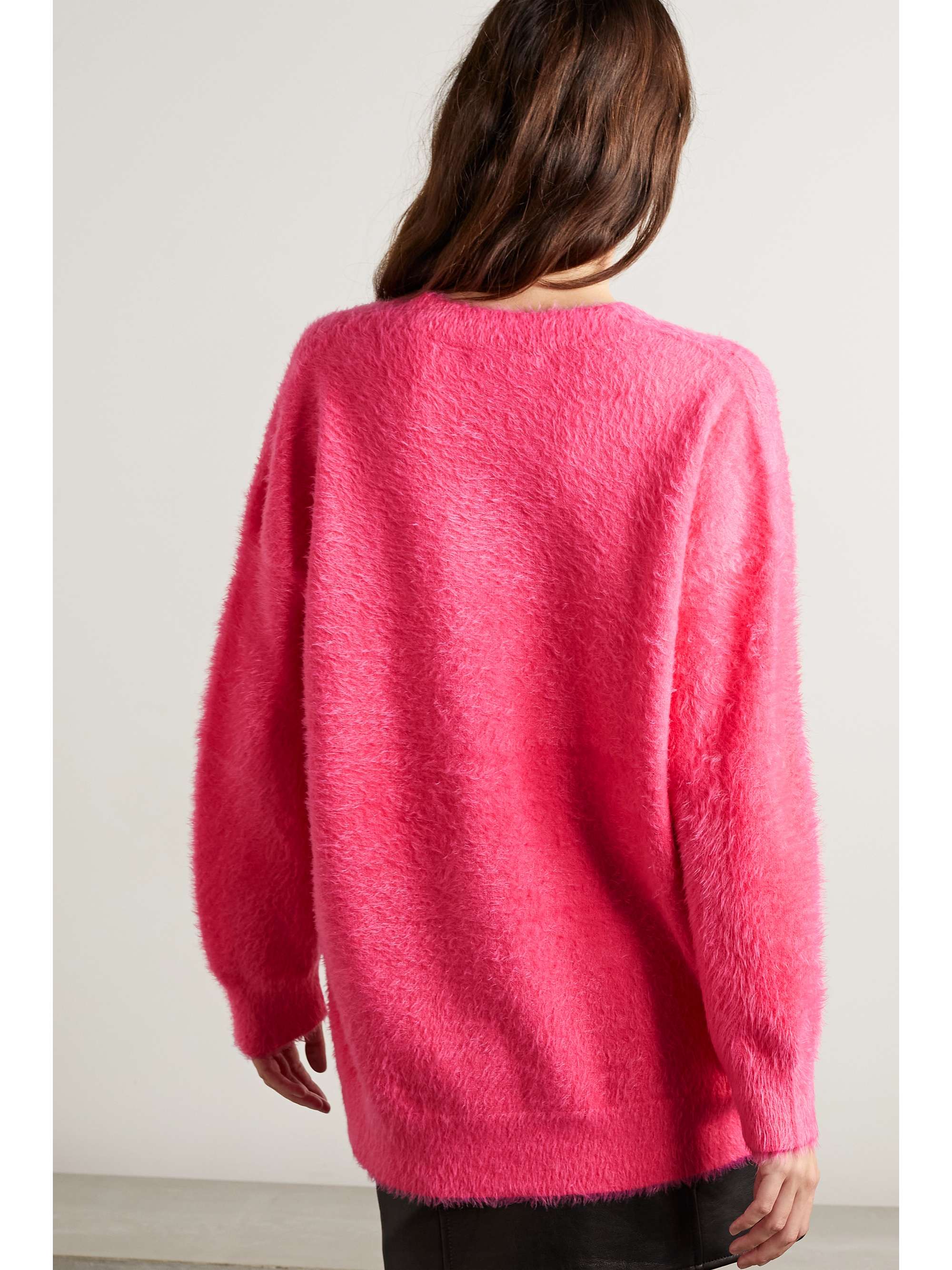 ALICE + OLIVIA Barry oversized brushed knitted cardigan