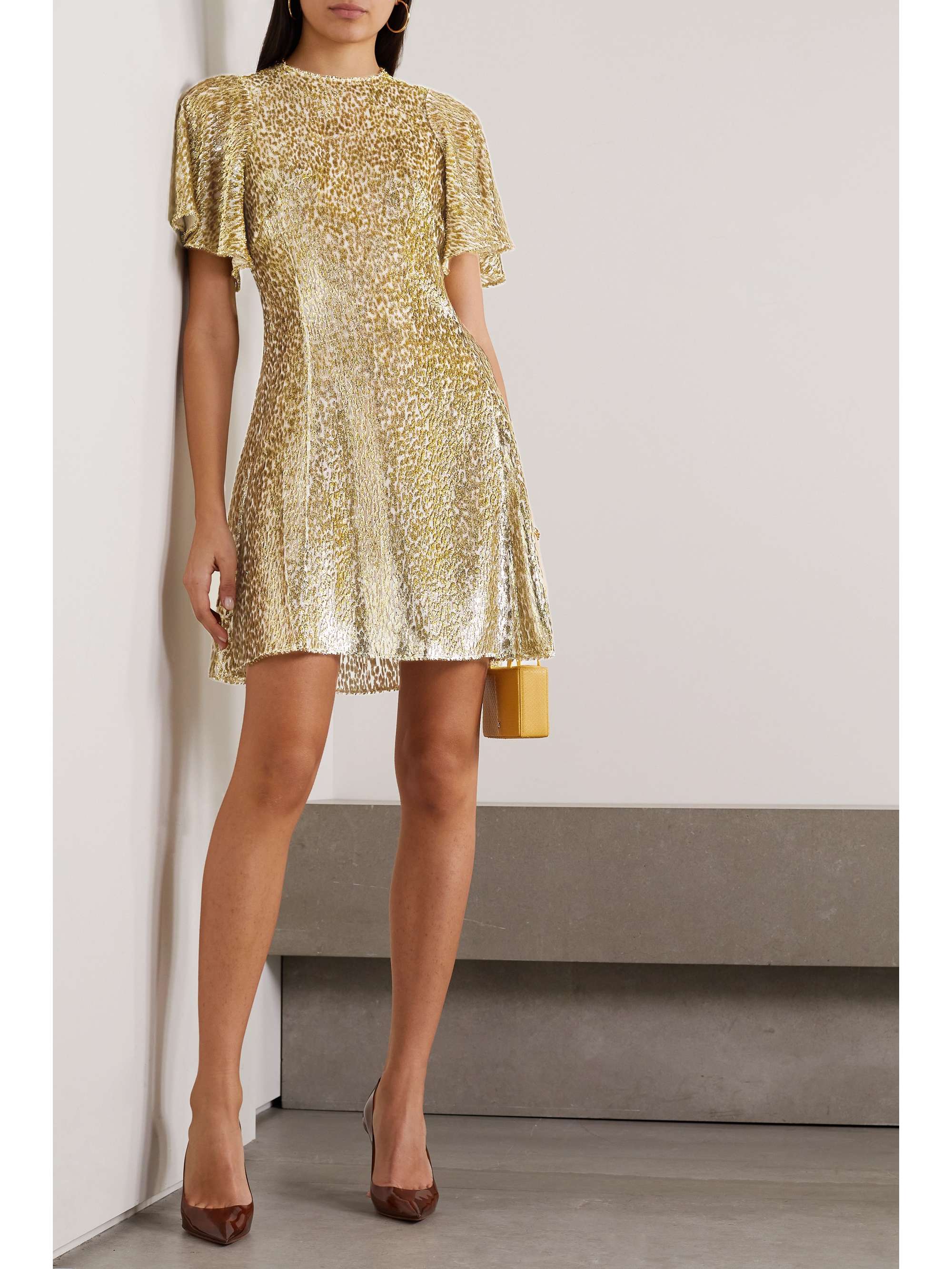 THE VAMPIRE'S WIFE The Mini Midnight Tremors metallic devoré tulle mini  dress | NET-A-PORTER