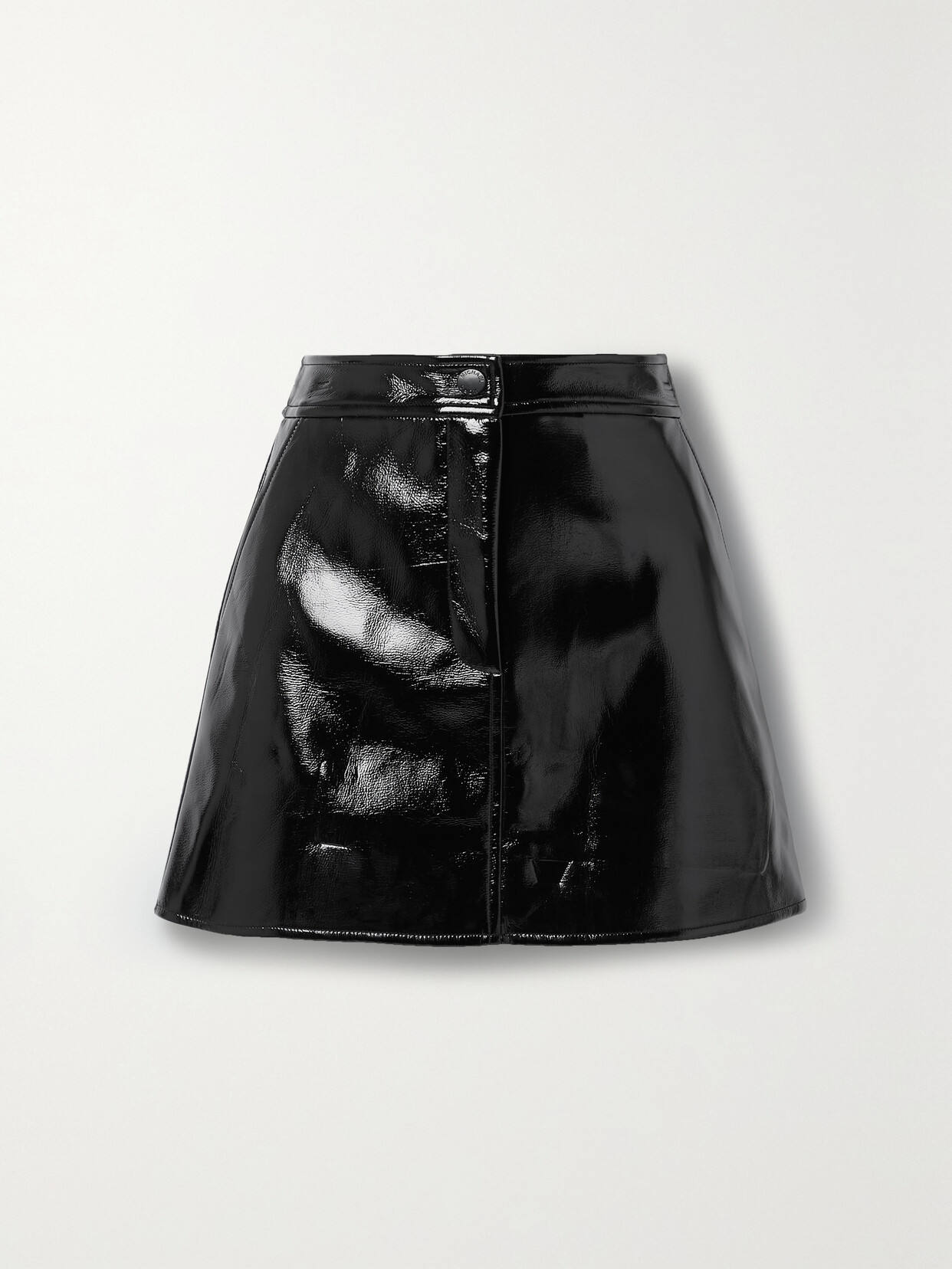 MICHAEL MICHAEL KORS FAUX PATENT-LEATHER MINI SKIRT