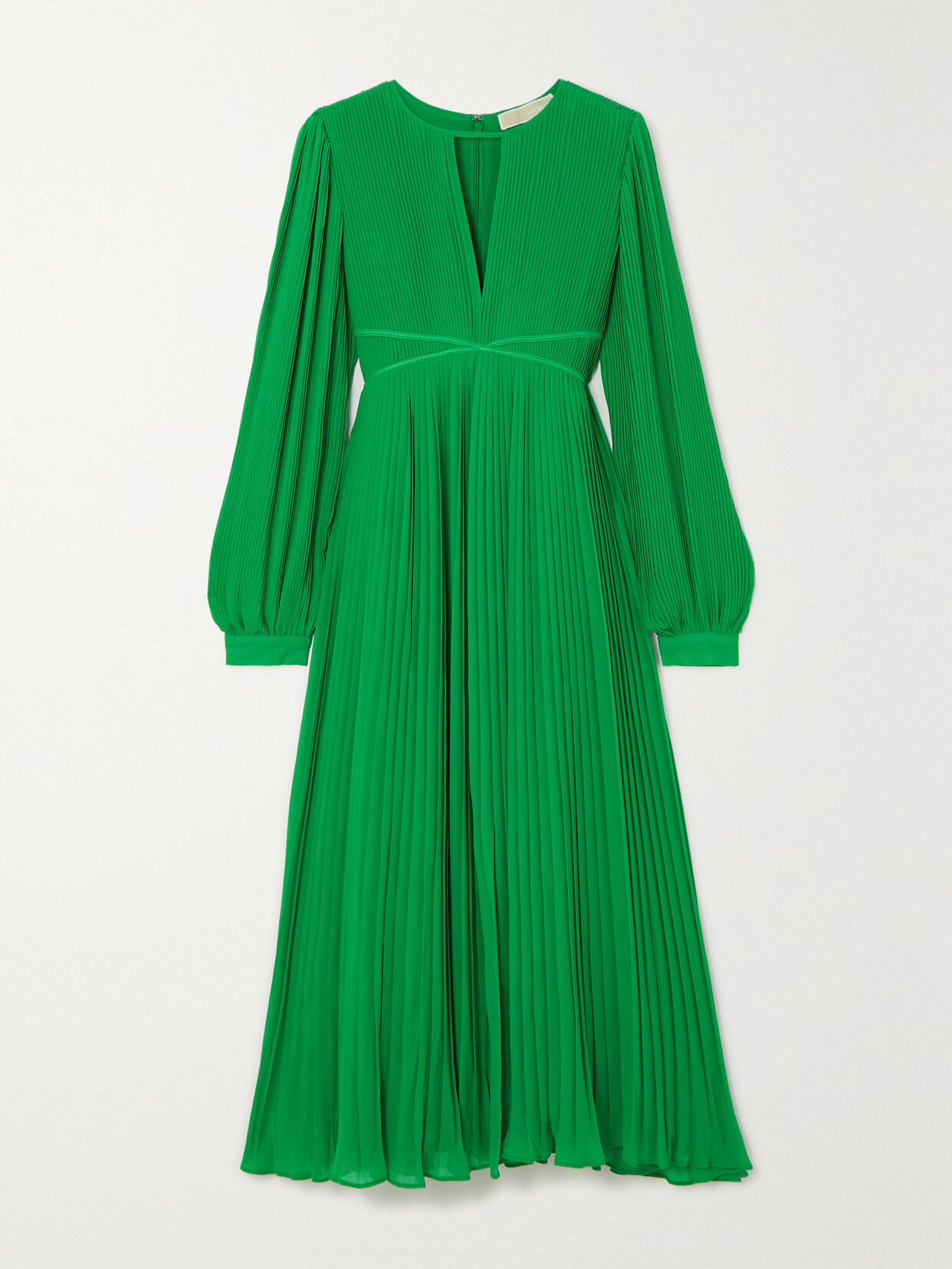 MICHAEL Michael Kors - Plissé-georgette Midi Dress - Green