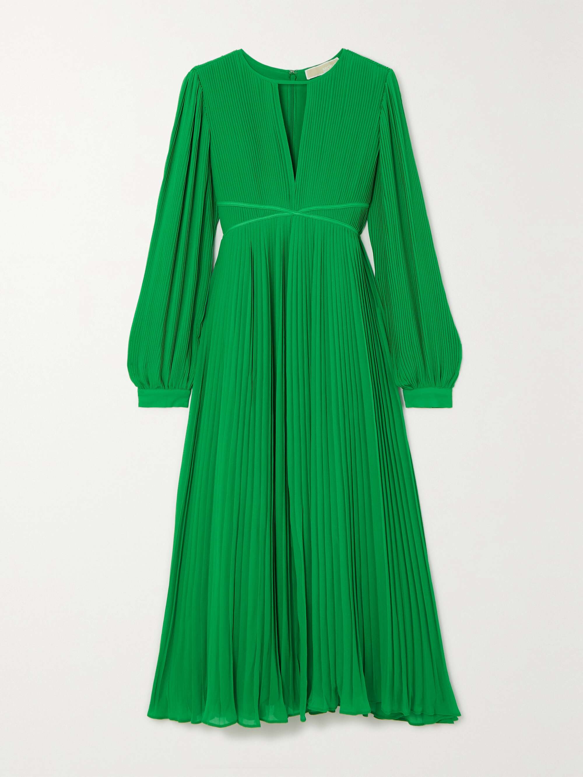 MICHAEL MICHAEL KORS Plissé-georgette midi dress | NET-A-PORTER