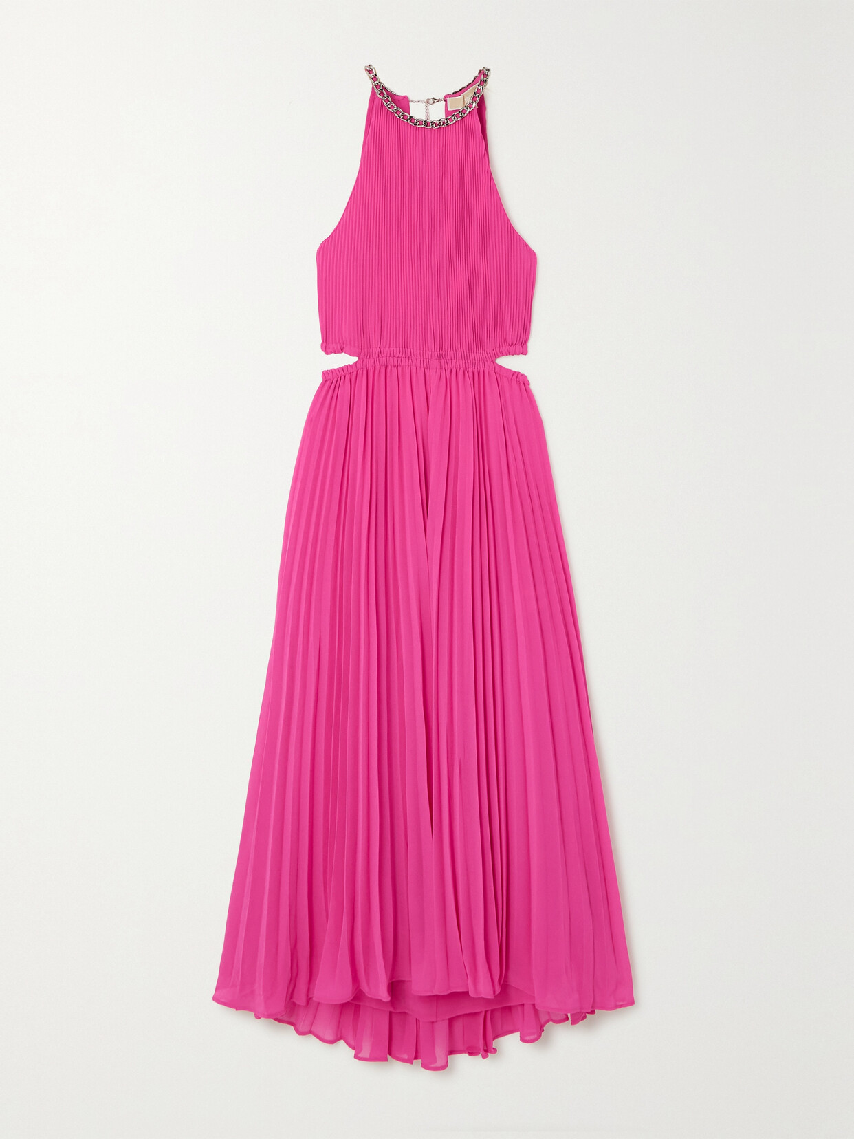 MICHAEL Michael Kors - Cutout Embellished Plissé-georgette Midi Dress - Pink