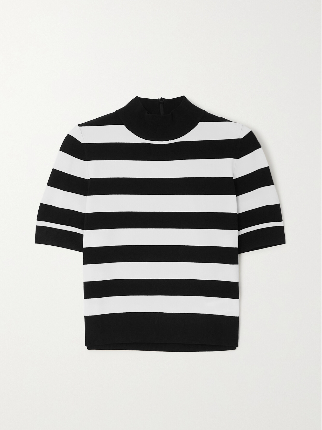 MICHAEL MICHAEL KORS STRIPED RECYCLED STRETCH-CREPE TOP