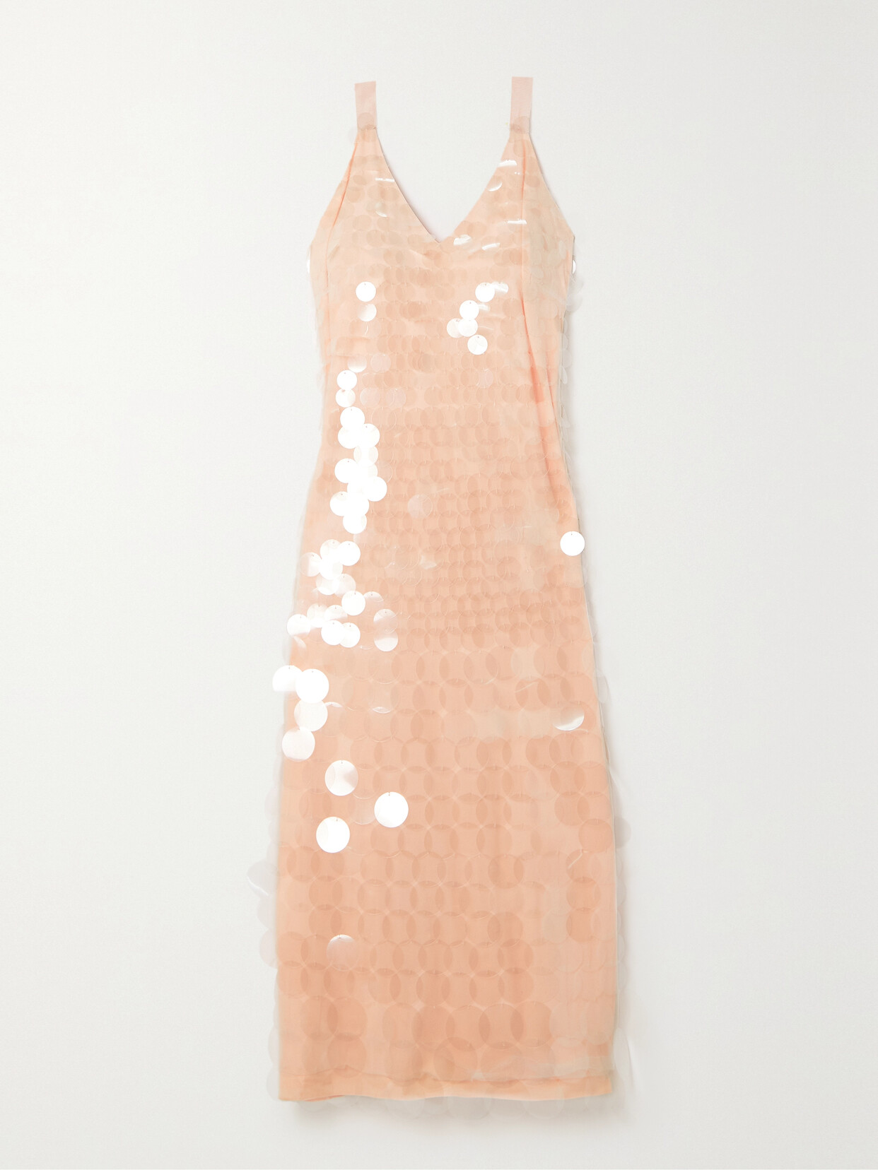 SIMKHAI Madysen Sequined Tulle Midi Dress