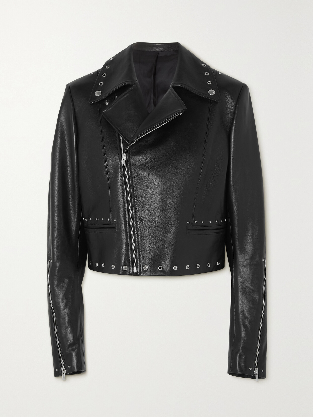 Helmut Lang - Studded Leather Biker Jacket - Black