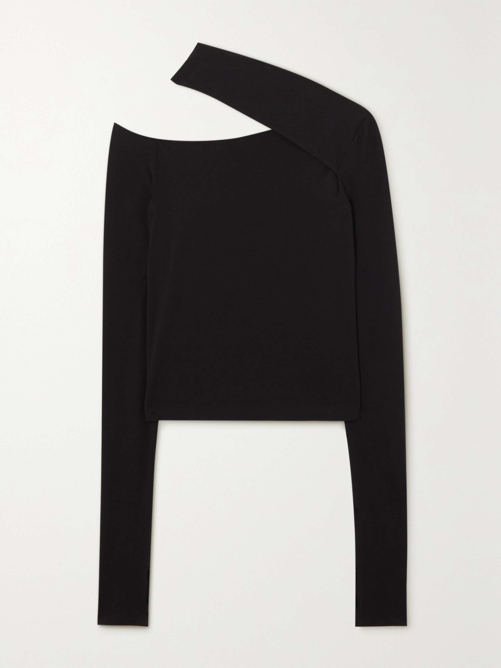 HELMUT LANG Slash cutout stretch-jersey top | NET-A-PORTER