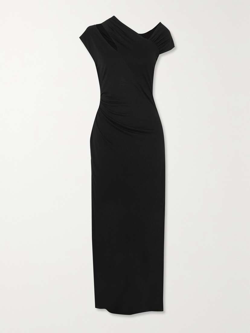 Helmut Lang Scala Cutout Jersey Maxi Dress