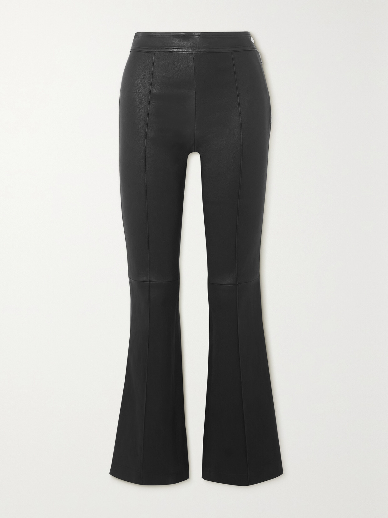 Helmut Lang - Cropped Paneled Leather Slim-leg Pants - Black