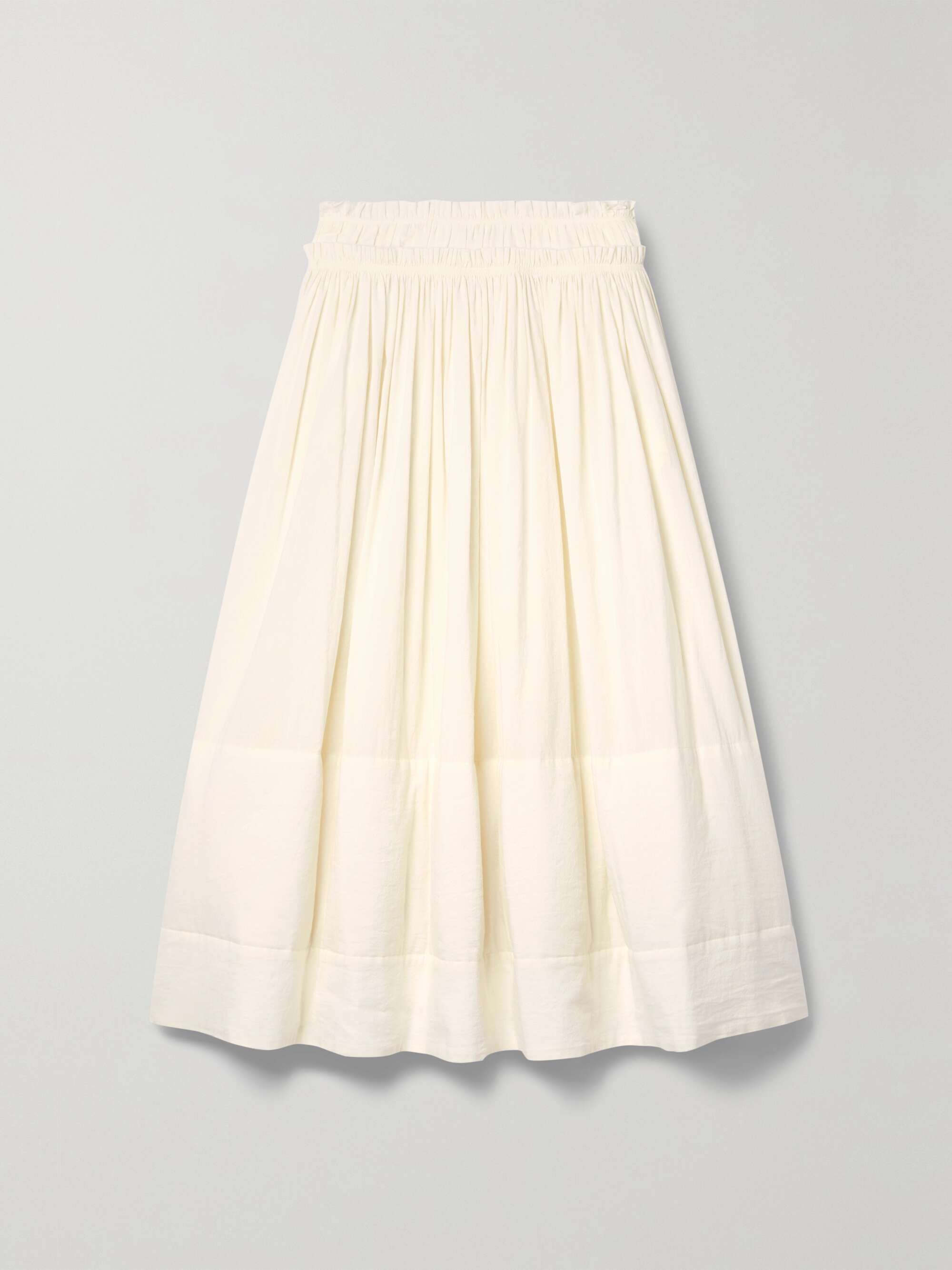 TORY BURCH Layered cotton-gauze midi skirt | NET-A-PORTER