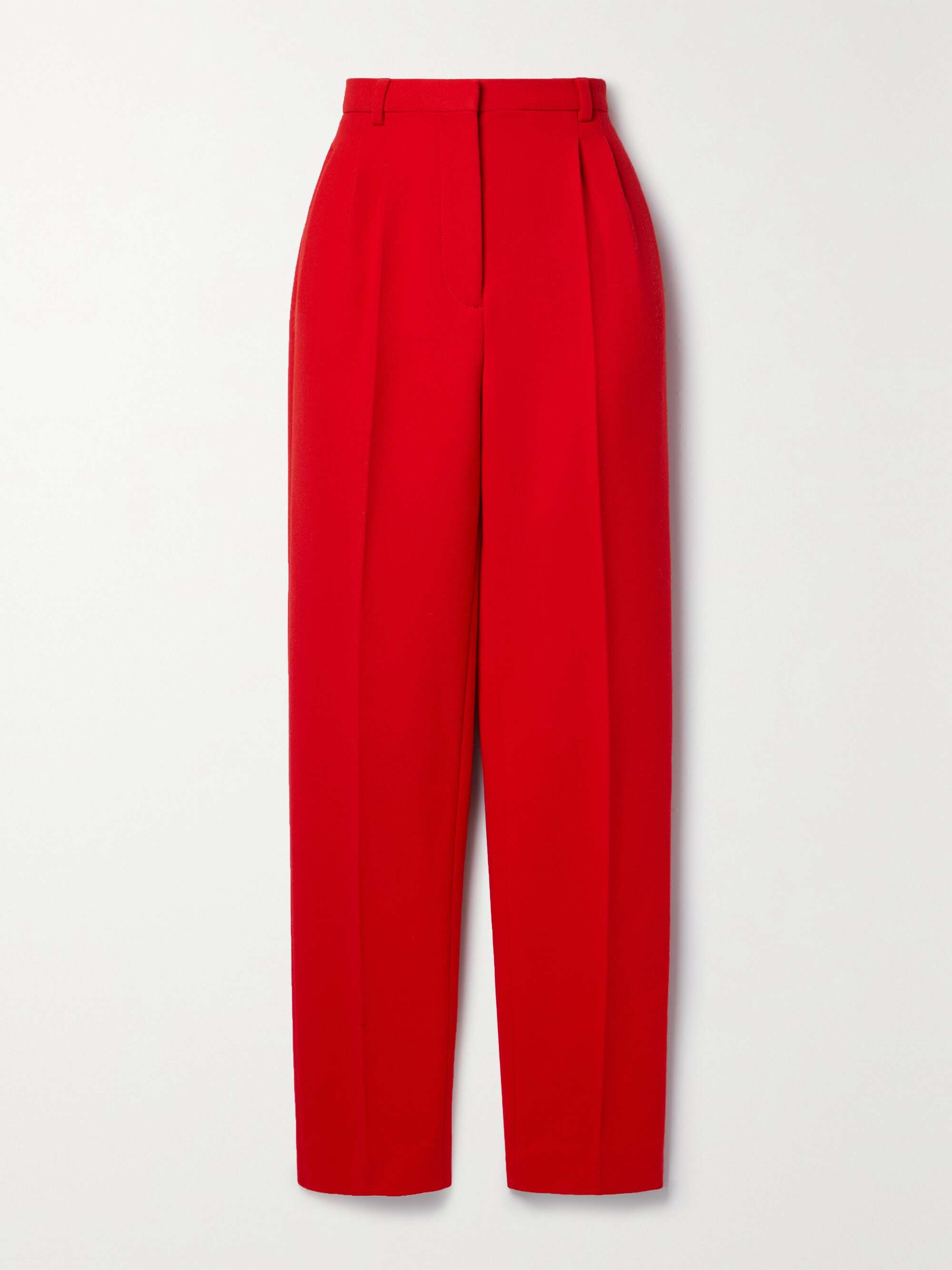 TORY BURCH Pleated wool wide-leg pants | NET-A-PORTER