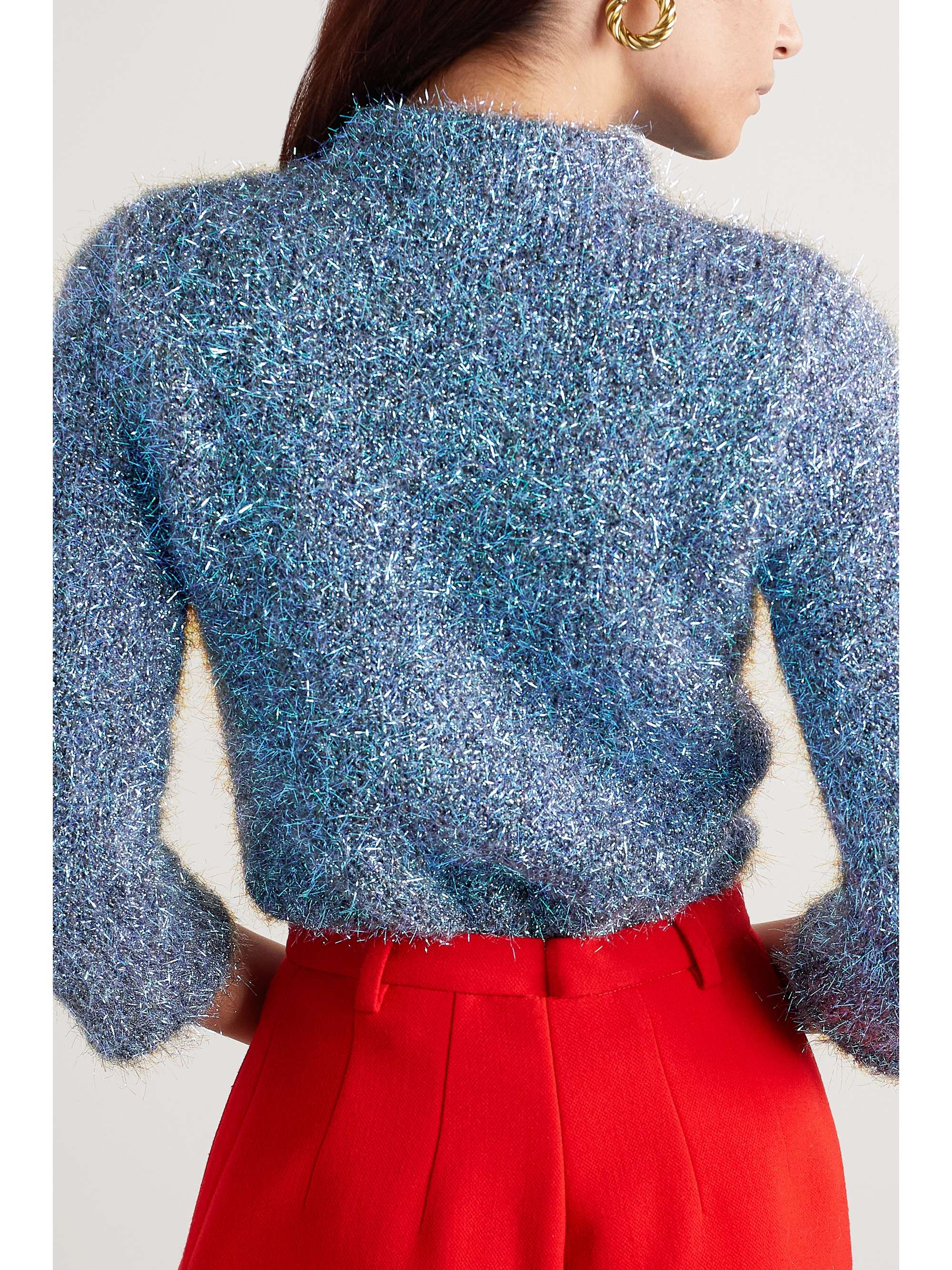 TORY BURCH Metallic knitted sweater