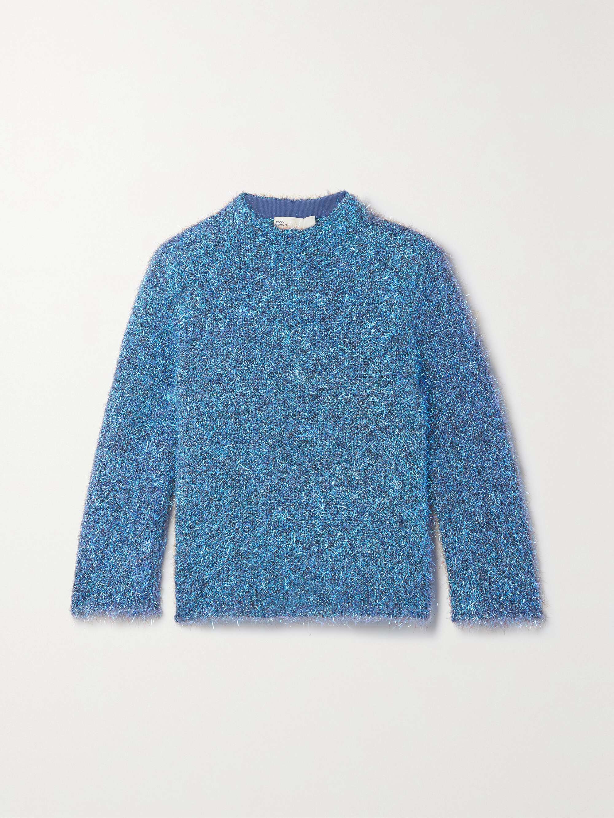 TORY BURCH Metallic knitted sweater | NET-A-PORTER TORY BURCH Metallic knitted sweater | NET-A-PORTER