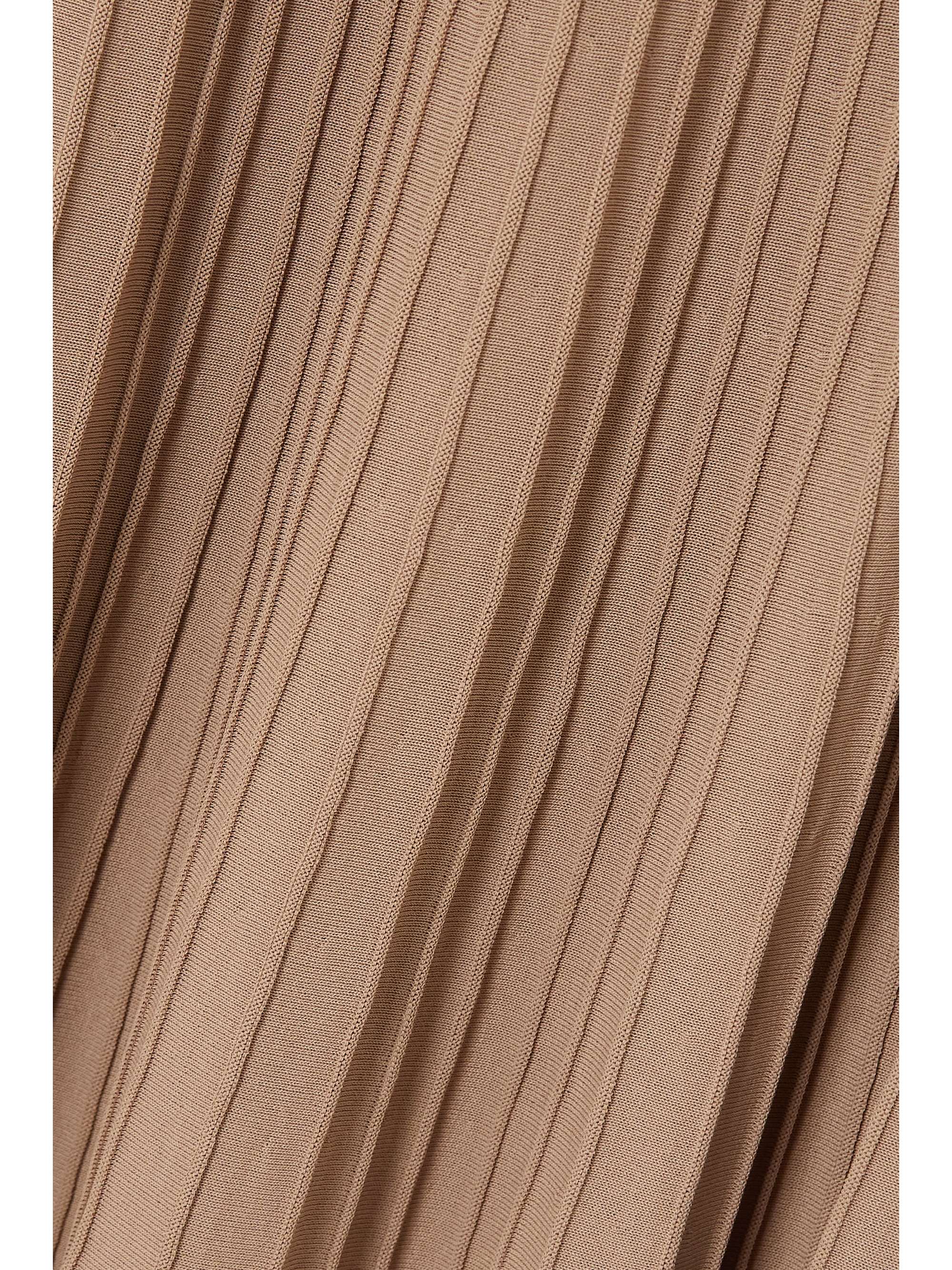 KHAITE Rebecca schulterfreies Maxikleid aus Stretch-Strick mit Falten und Raffungen