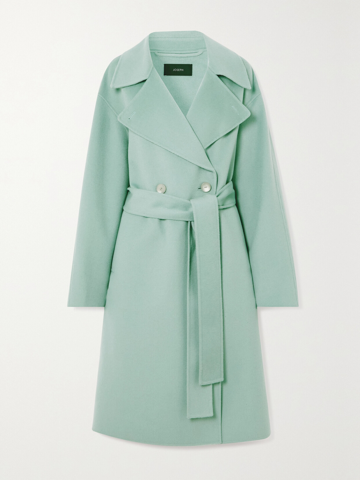 Joseph - Walmer Double-breasted Wool And Cashmere-blend Coat - Green