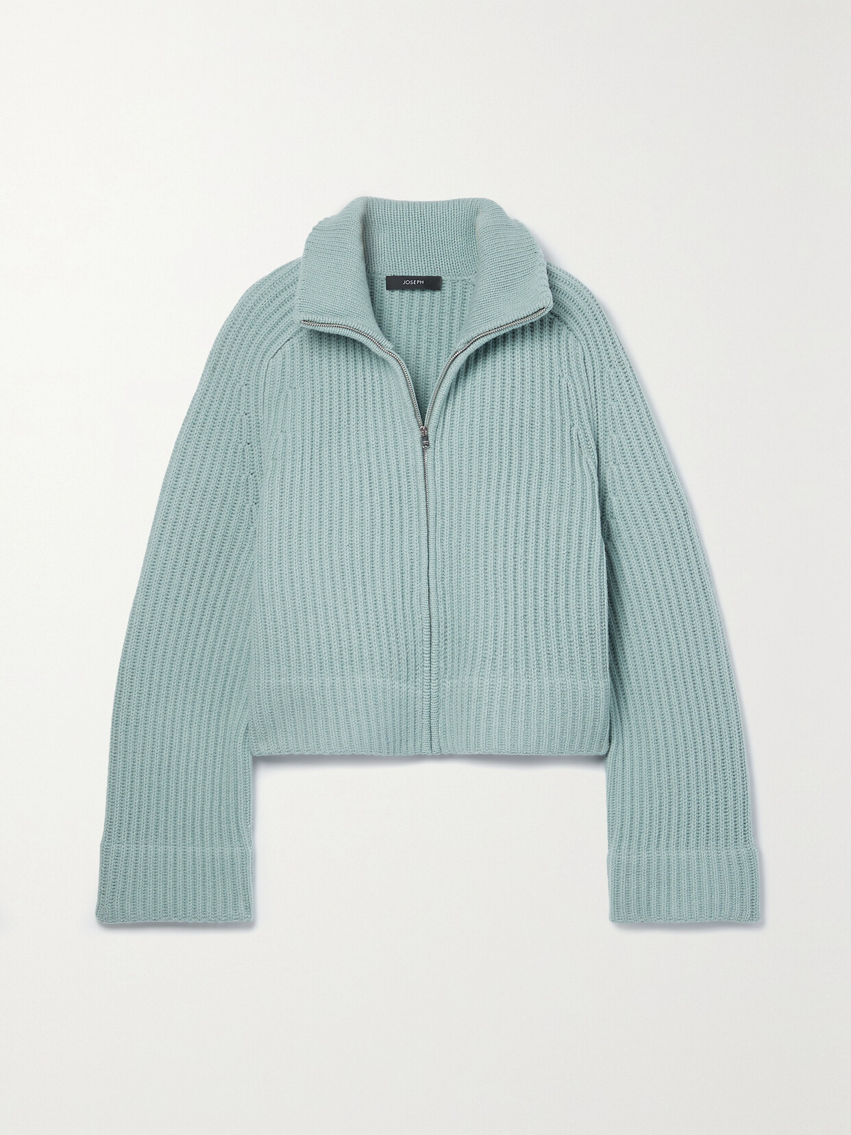 Joseph Ribbed Merino Wool Cardigan In Green