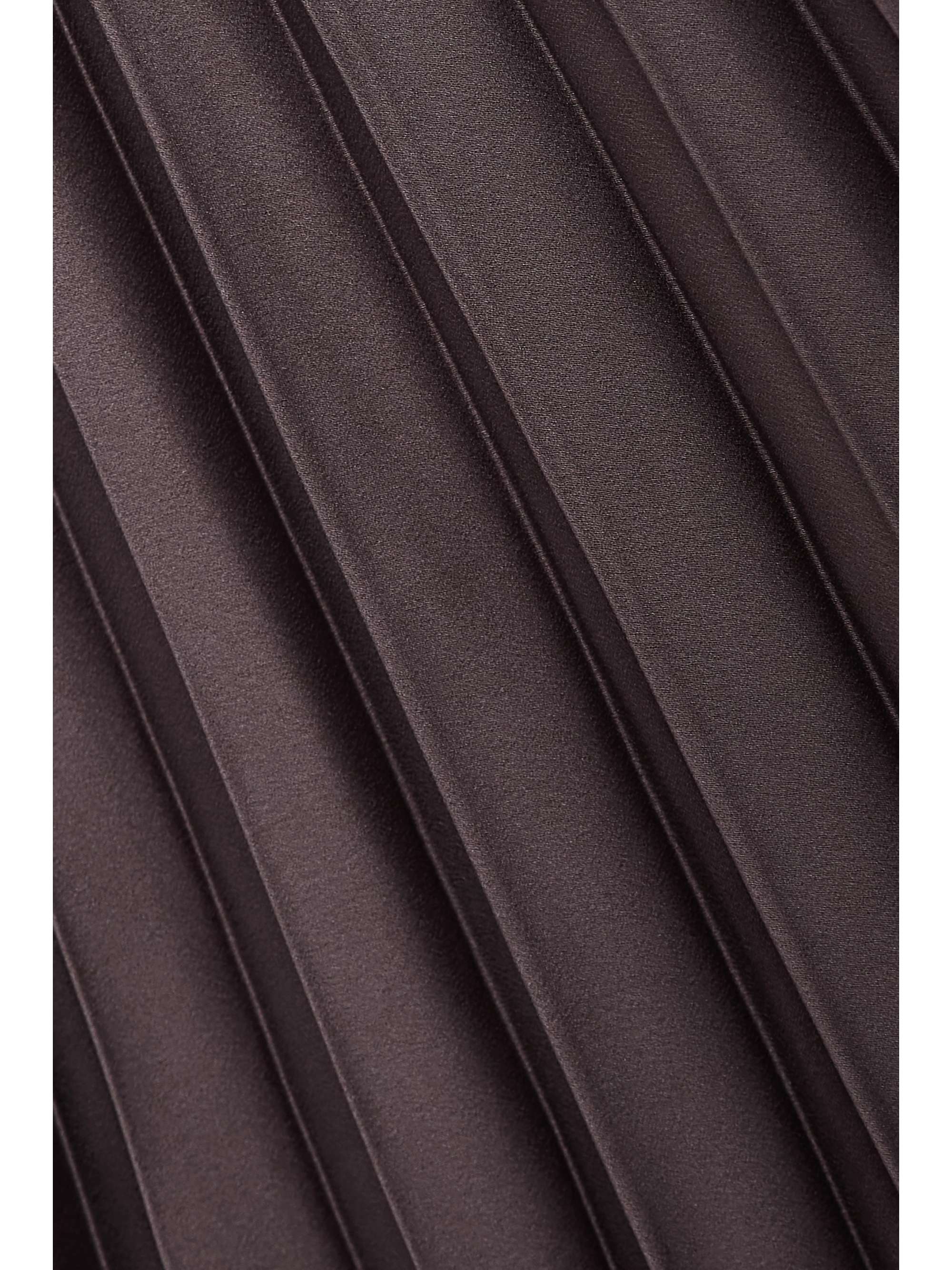 JOSEPH Ade asymmetric pleated satin midi skirt