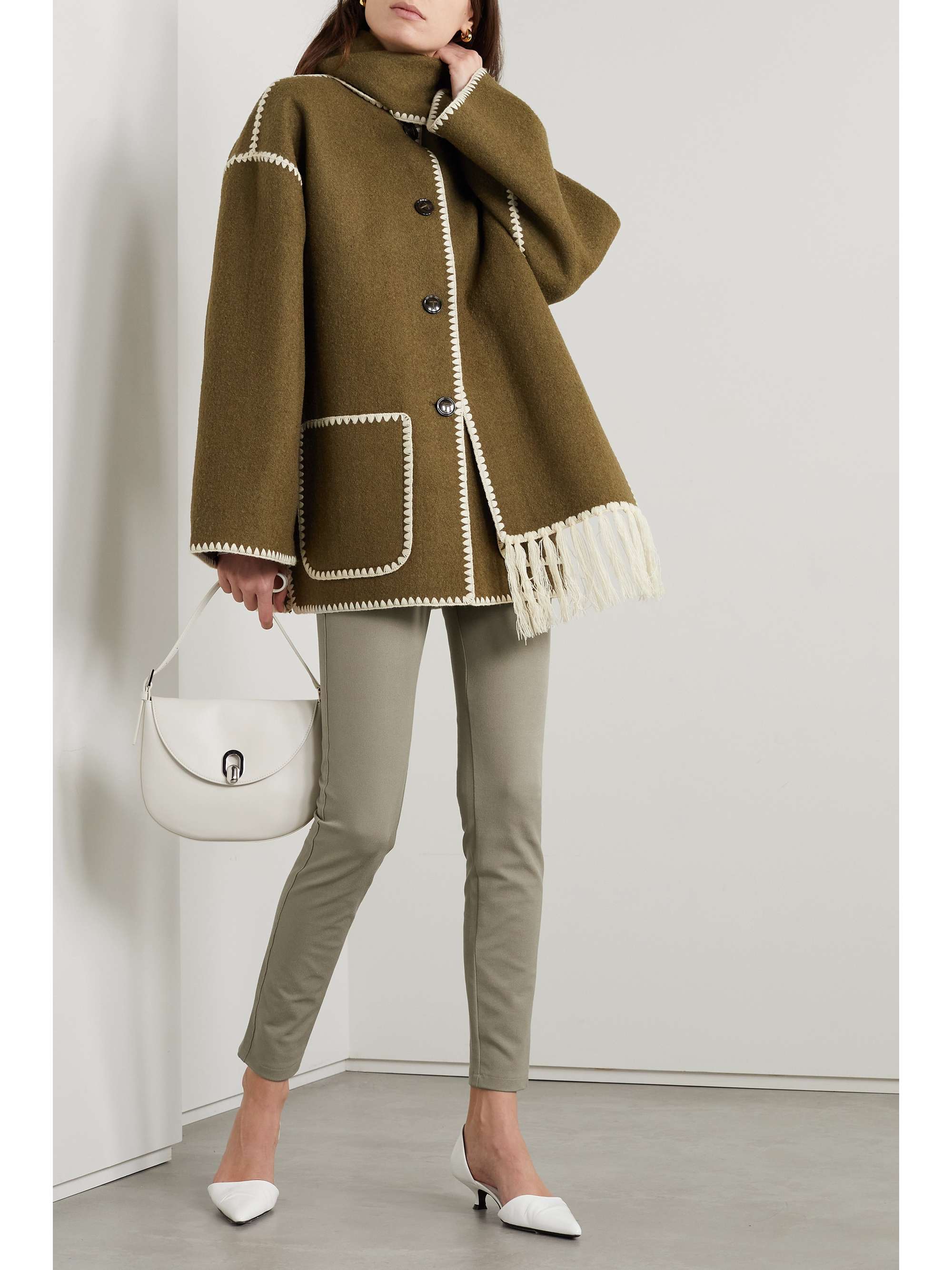 JOSEPH Stretch-gabardine leggings
