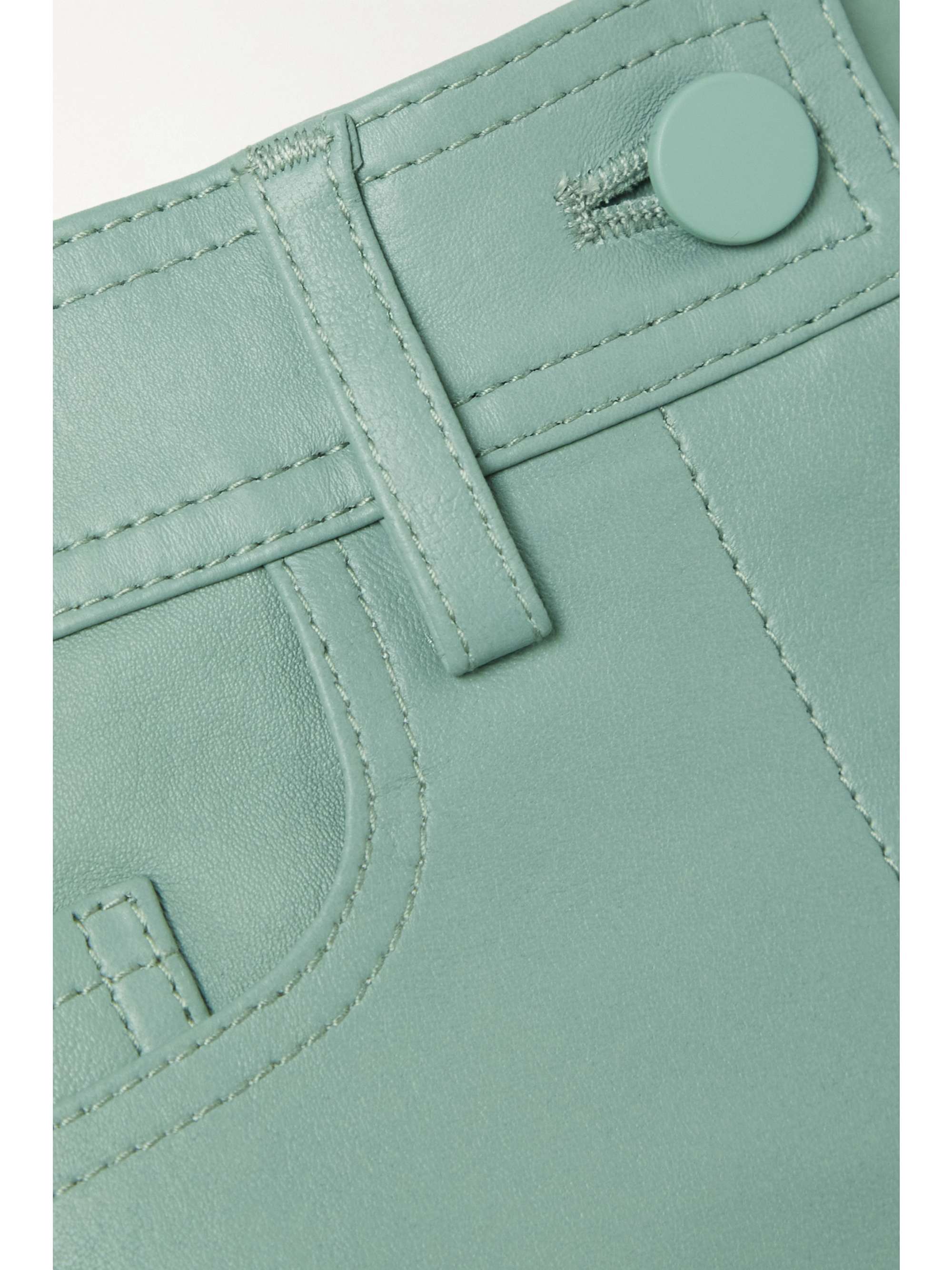 JOSEPH Teddy cropped paneled leather slim-leg pants