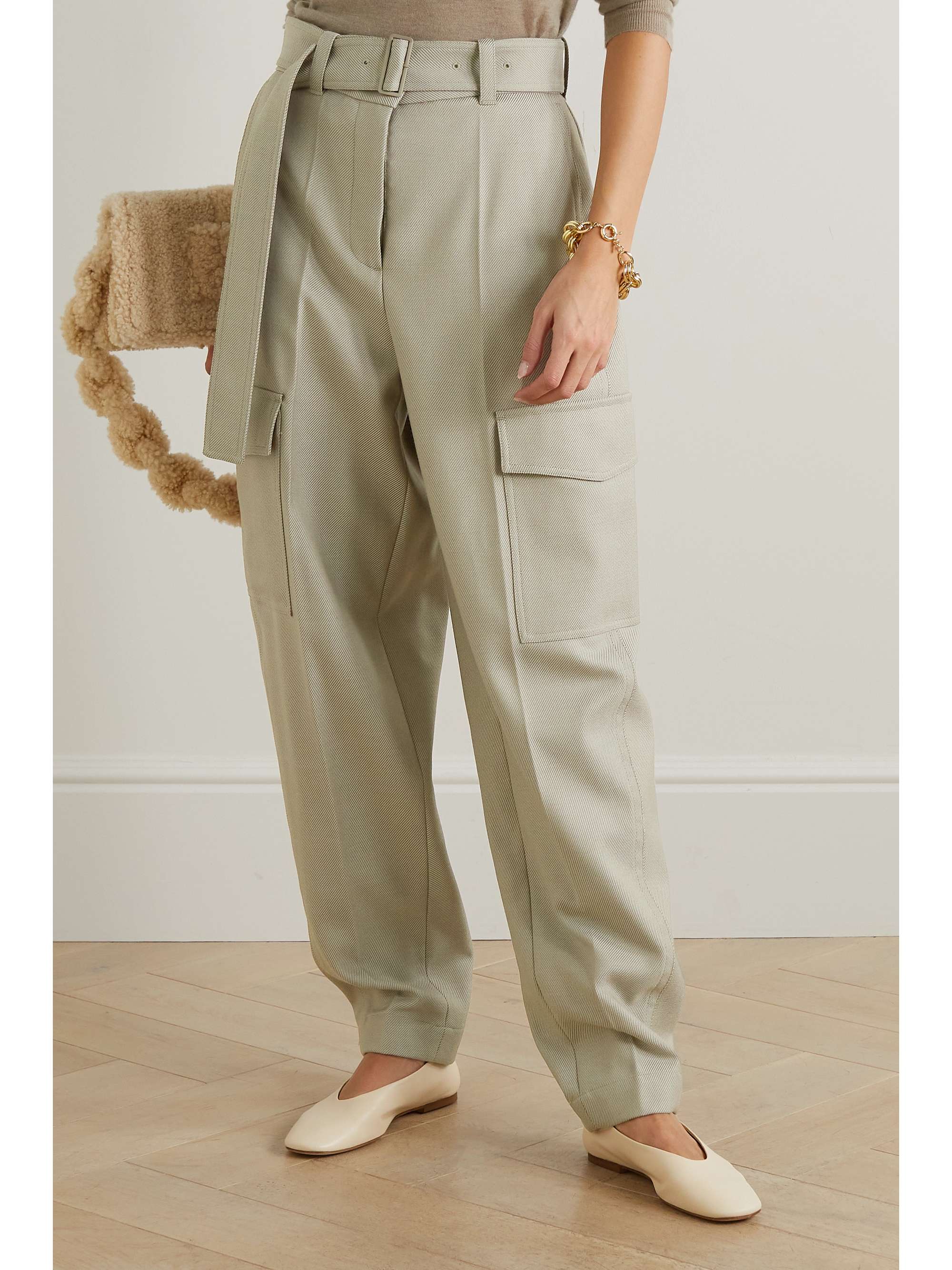 JOSEPH Devonport wool-blend gabardine tapered cargo pants