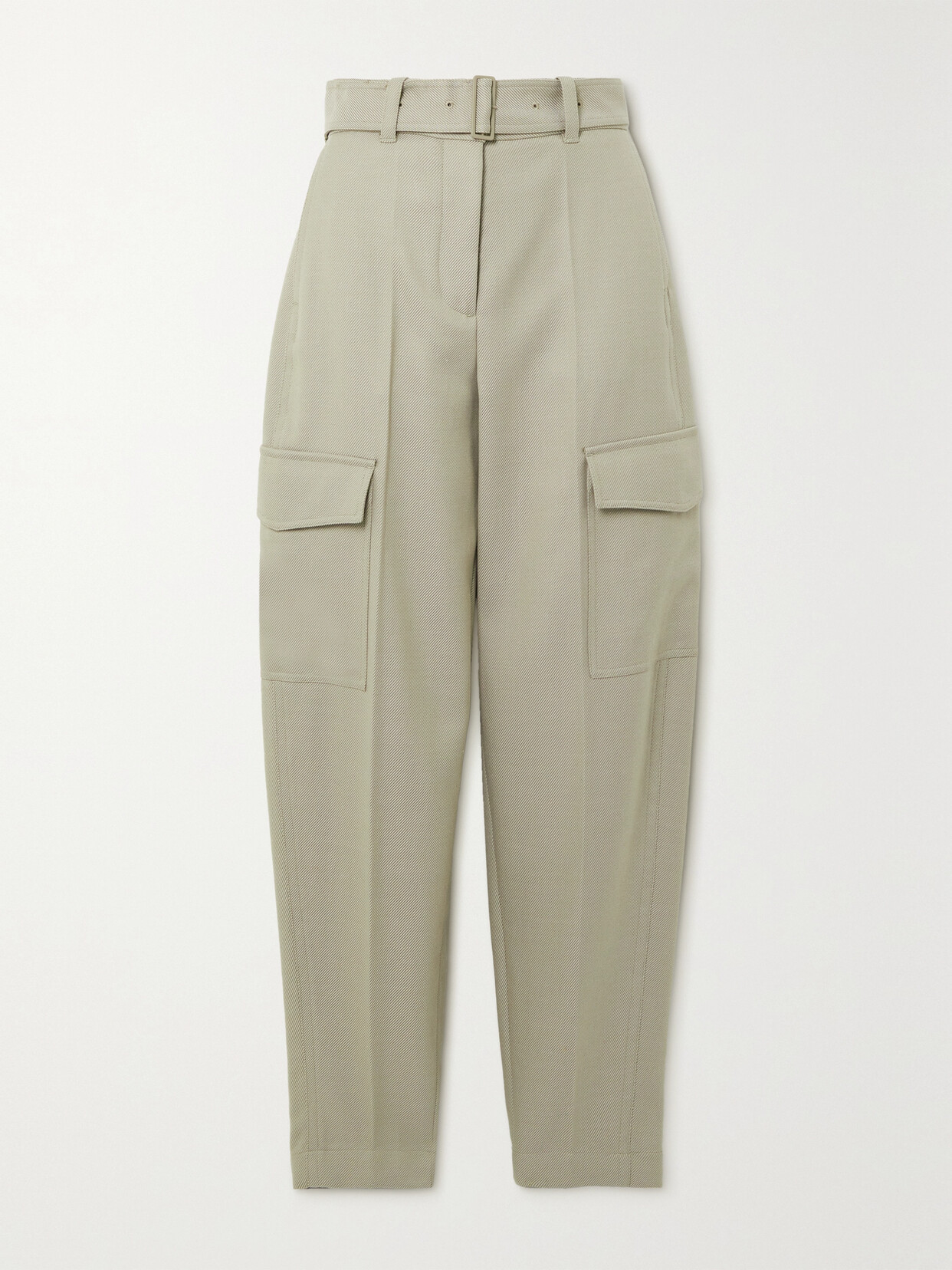 JOSEPH DEVONPORT WOOL-BLEND GABARDINE TAPERED CARGO trousers