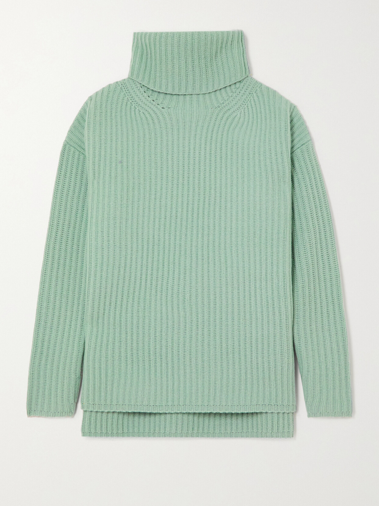 Joseph - Ribbed Wool Turtleneck Sweater - Green