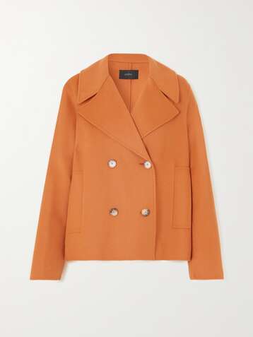 Joseph Double-breasted Wool And Silk-blend Jacket