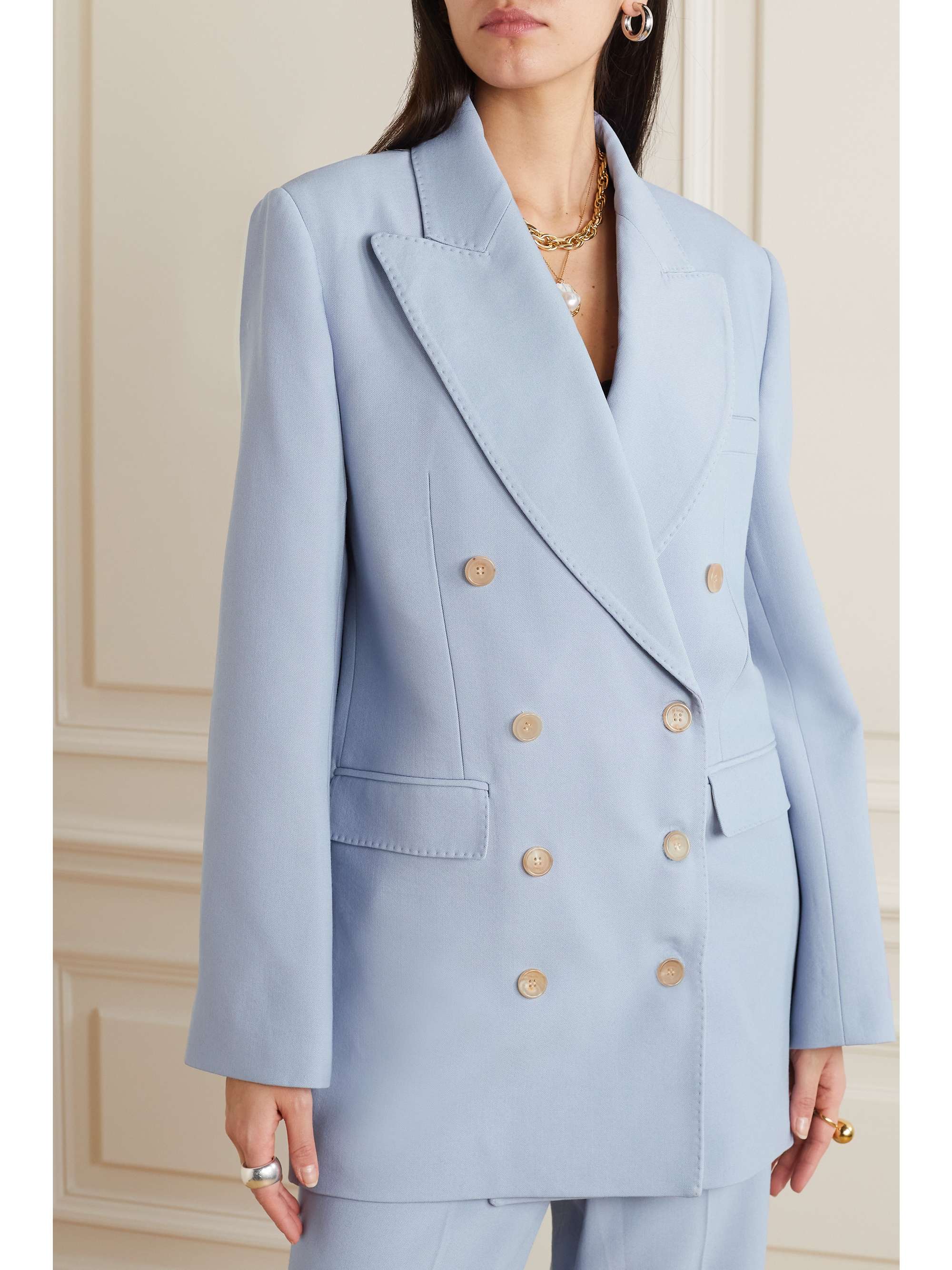 KHAITE Balton doppelreihiger Blazer aus einer Wollmischung